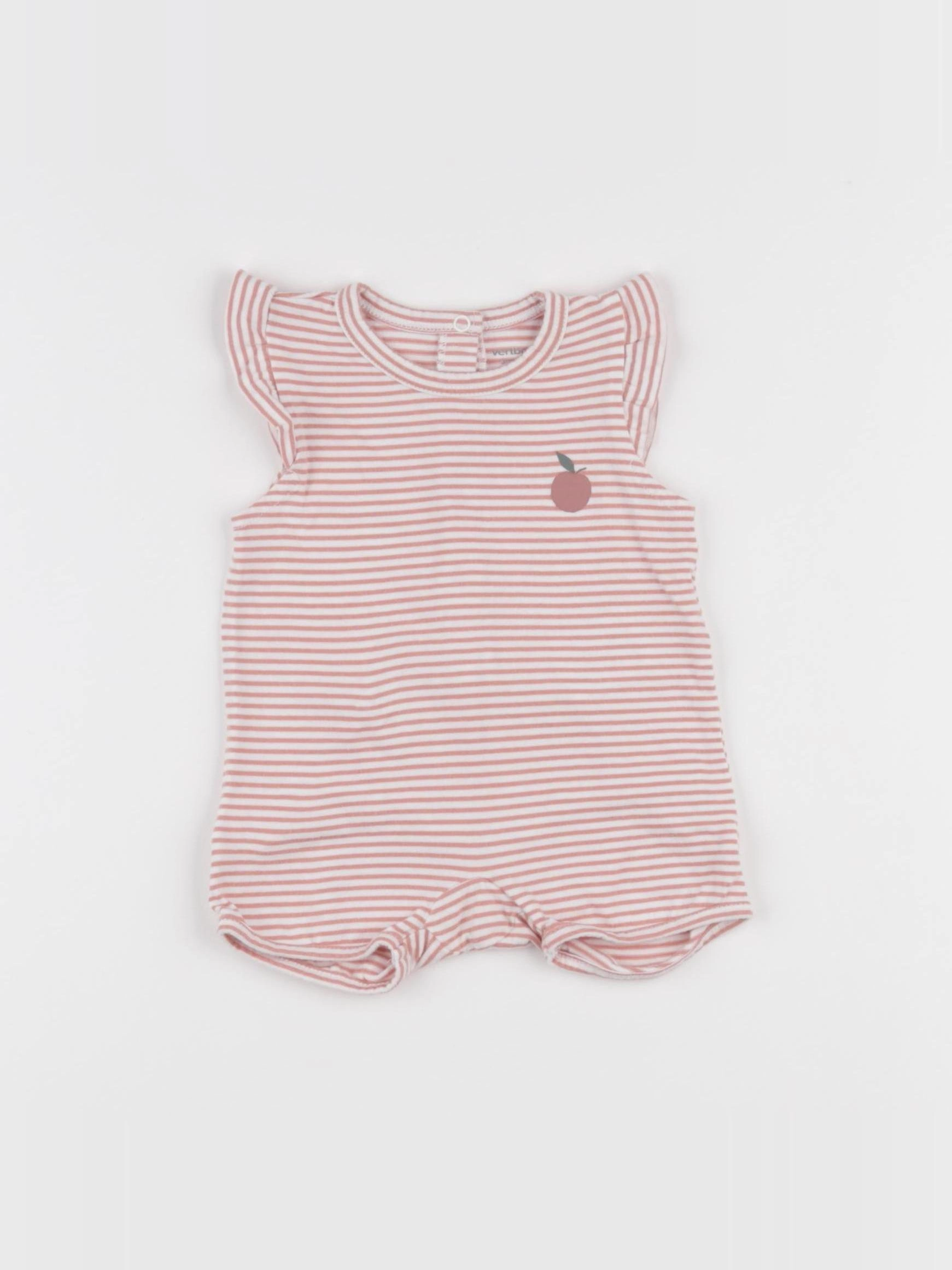 Vertbaudet - combinaison rose - 3 mois