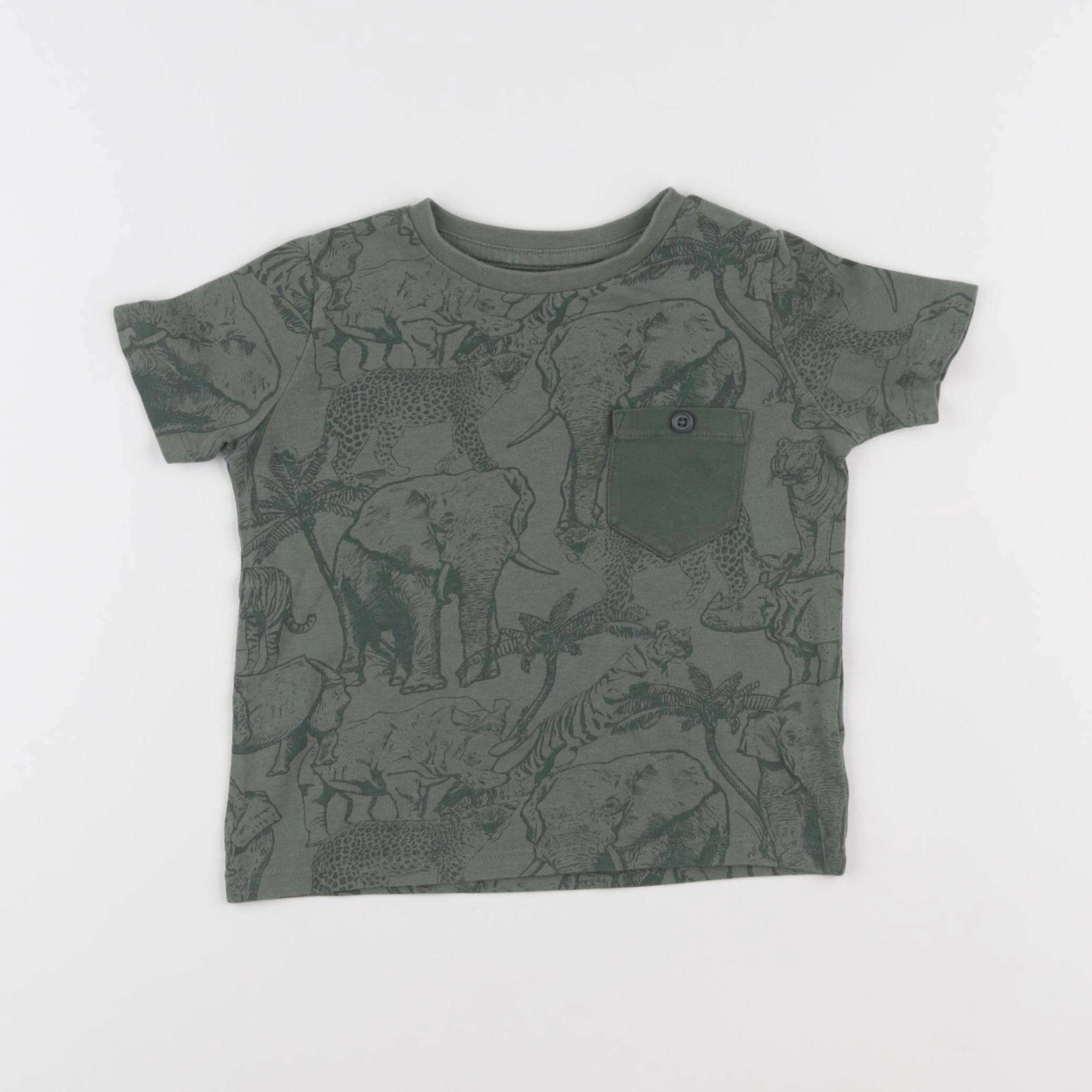 Vertbaudet - tee-shirt vert - 2 ans