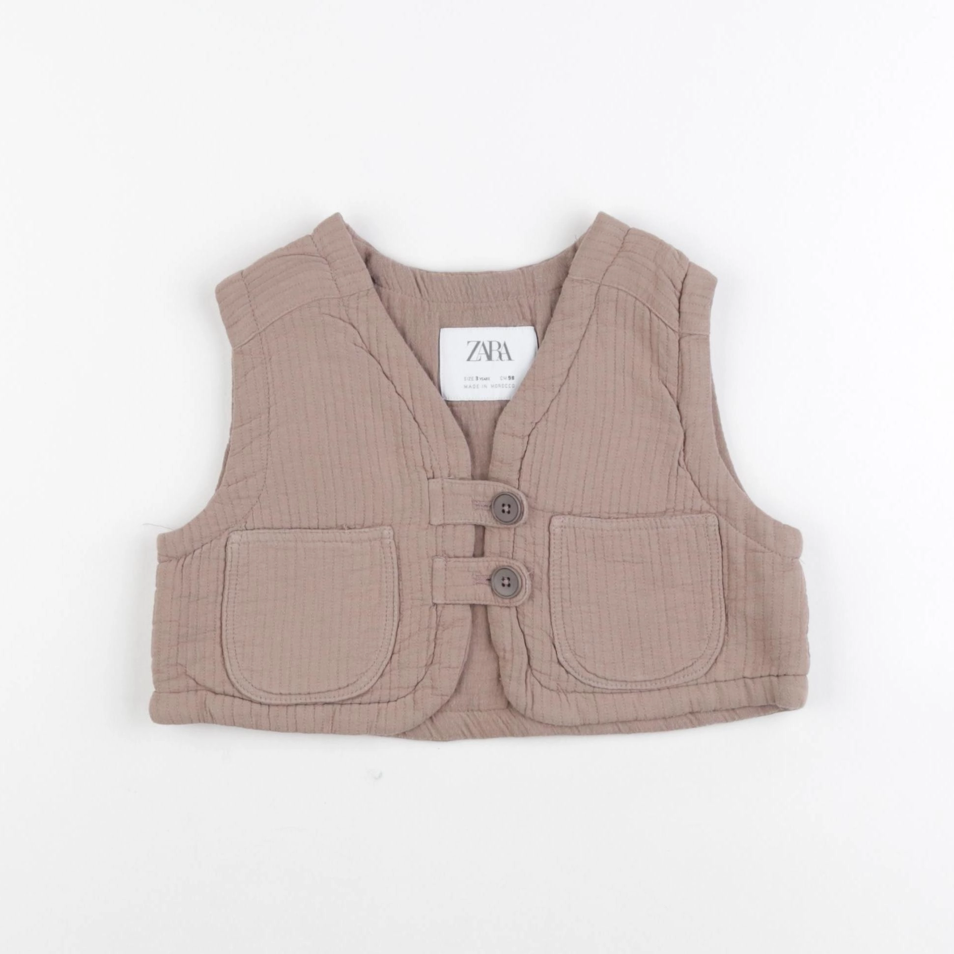 Zara - gilet marron - 3 ans
