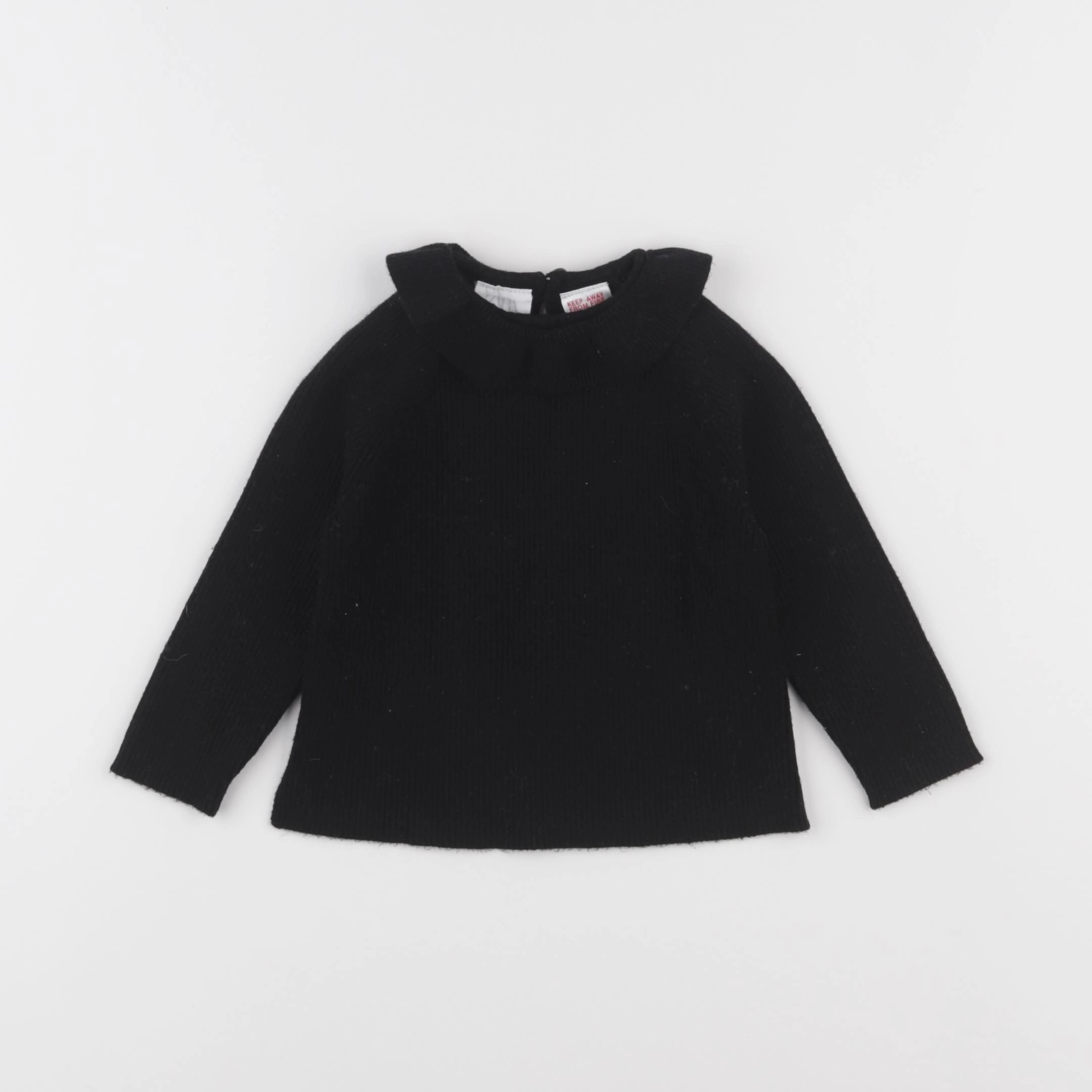 Zara - pull noir - 6/9 mois
