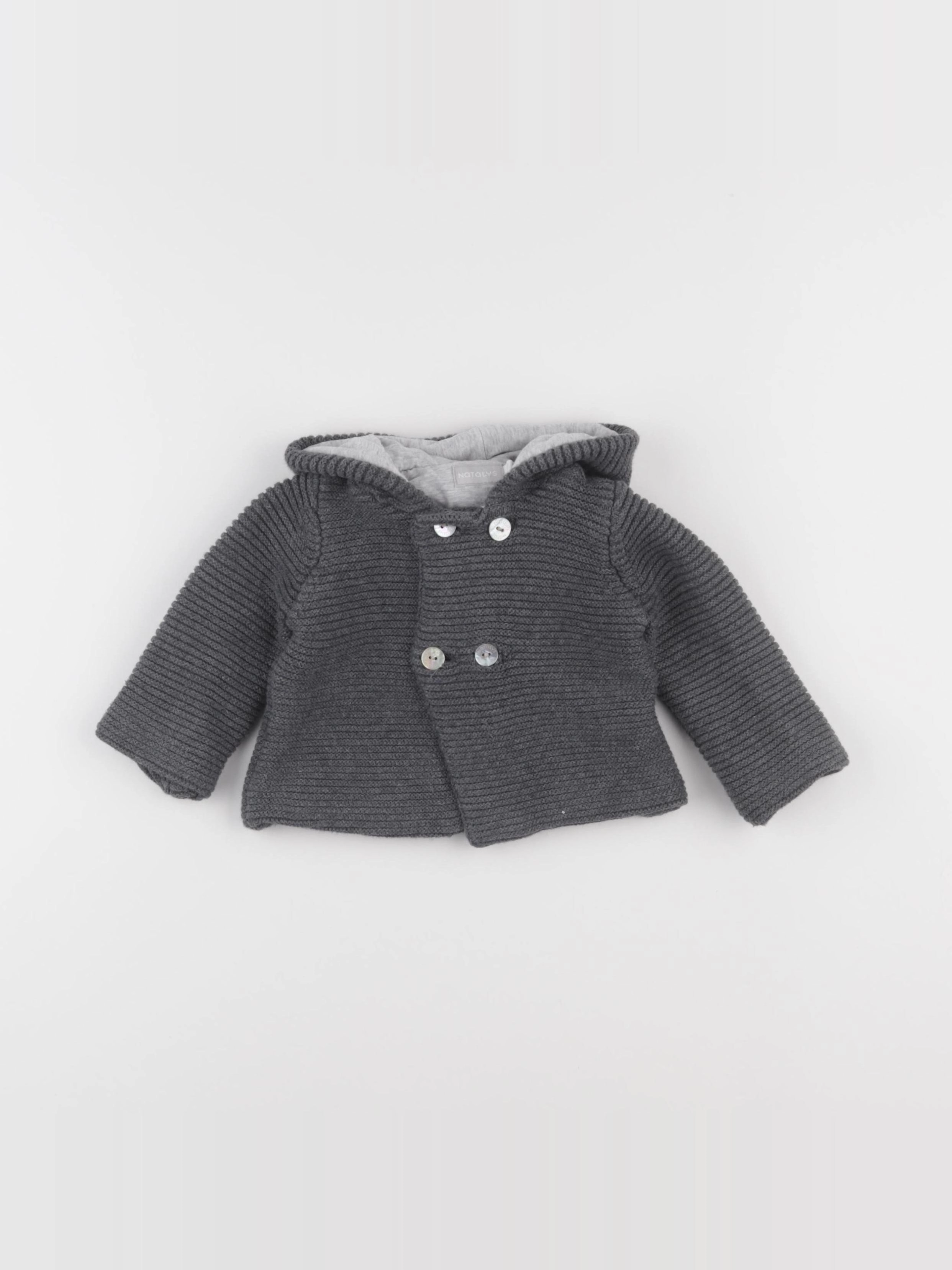 Natalys - gilet gris - 6 mois