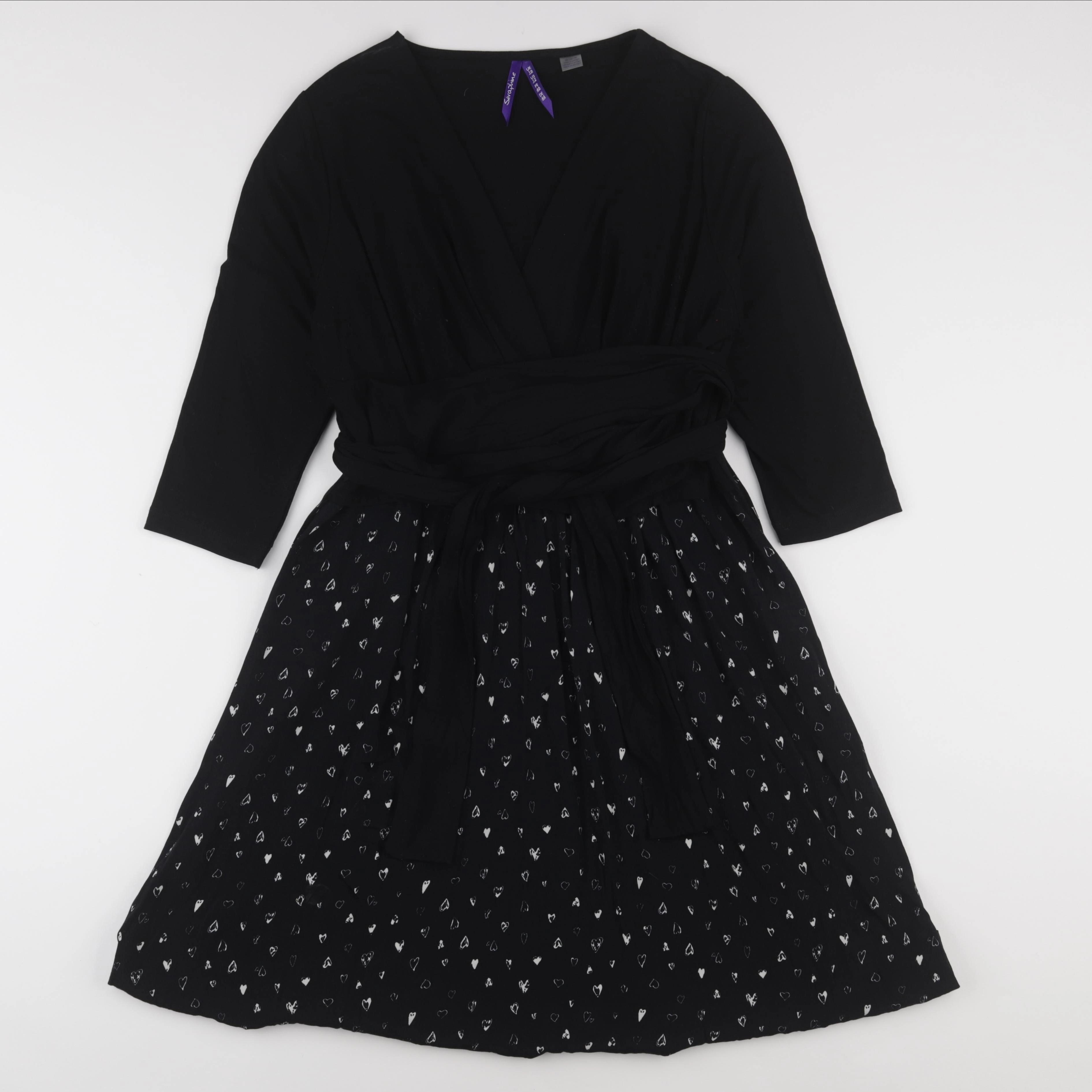 Seraphine - robe allaitement, grossesse noir - 46
