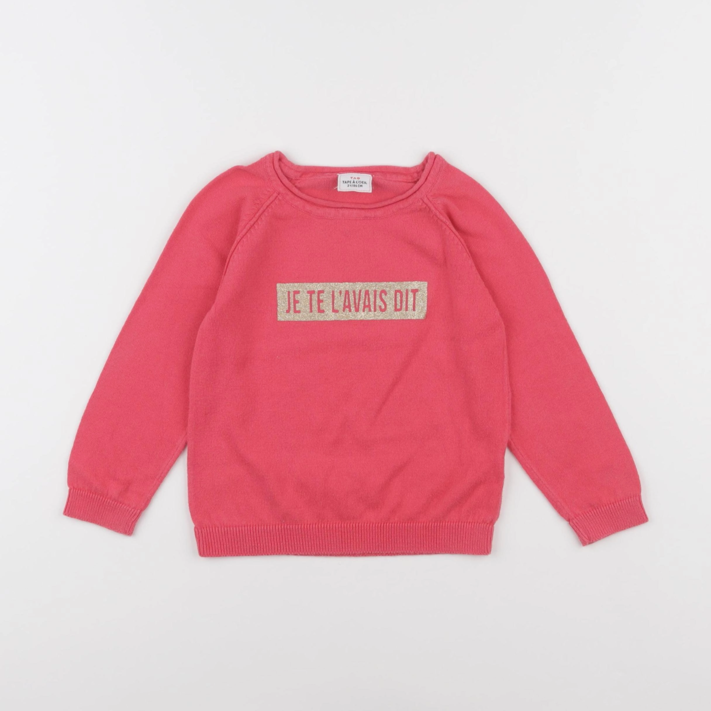 Tape à l'oeil - pull rose - 2 ans