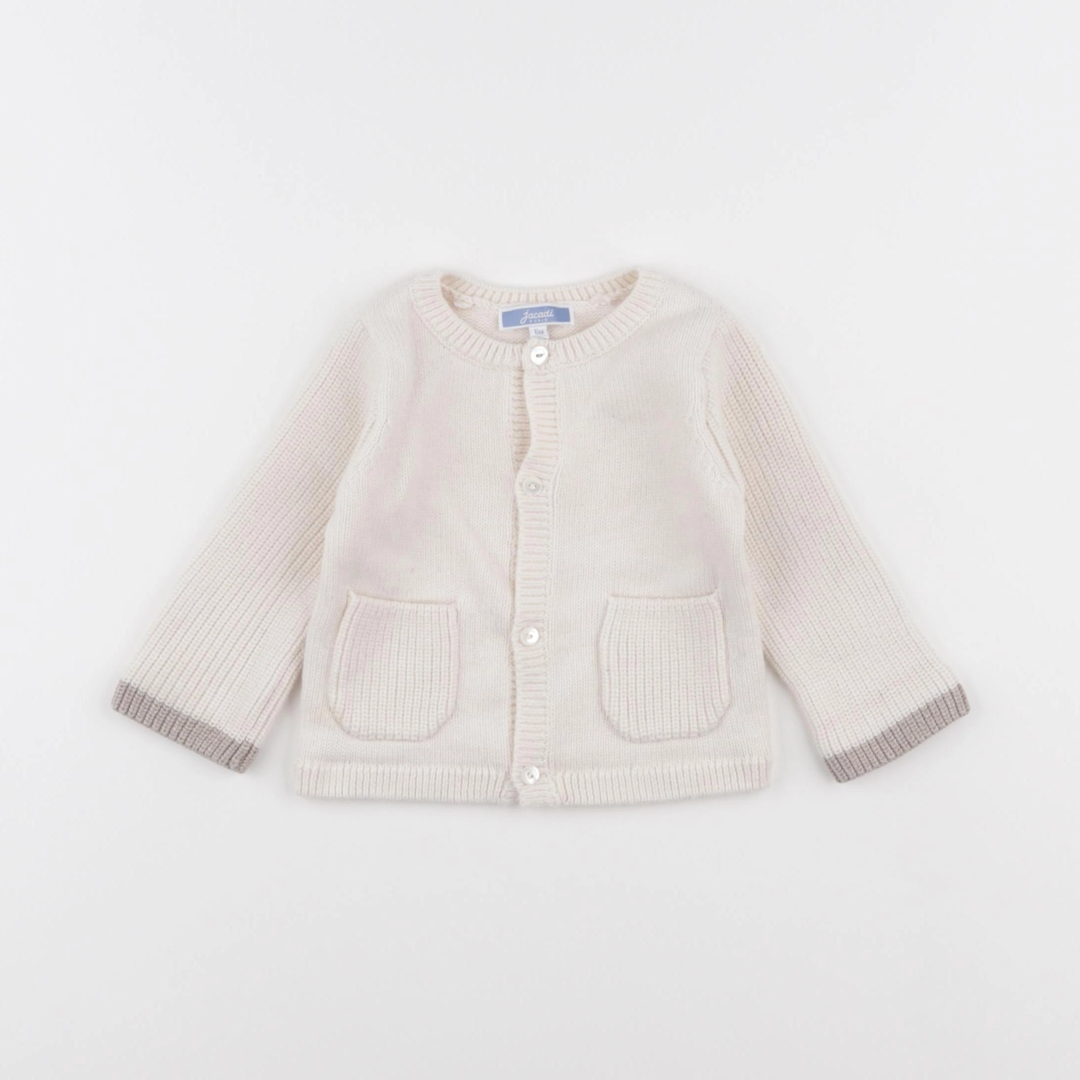 Jacadi - gilet blanc - 6 mois
