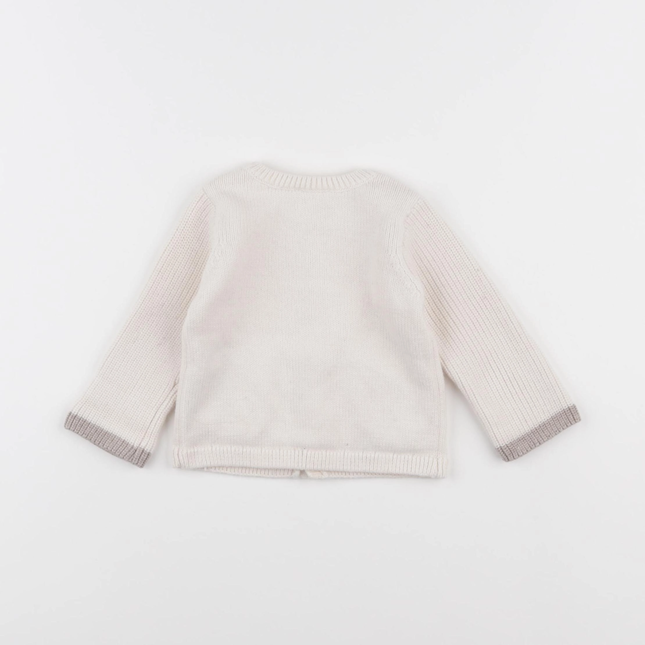 Jacadi - gilet blanc - 6 mois