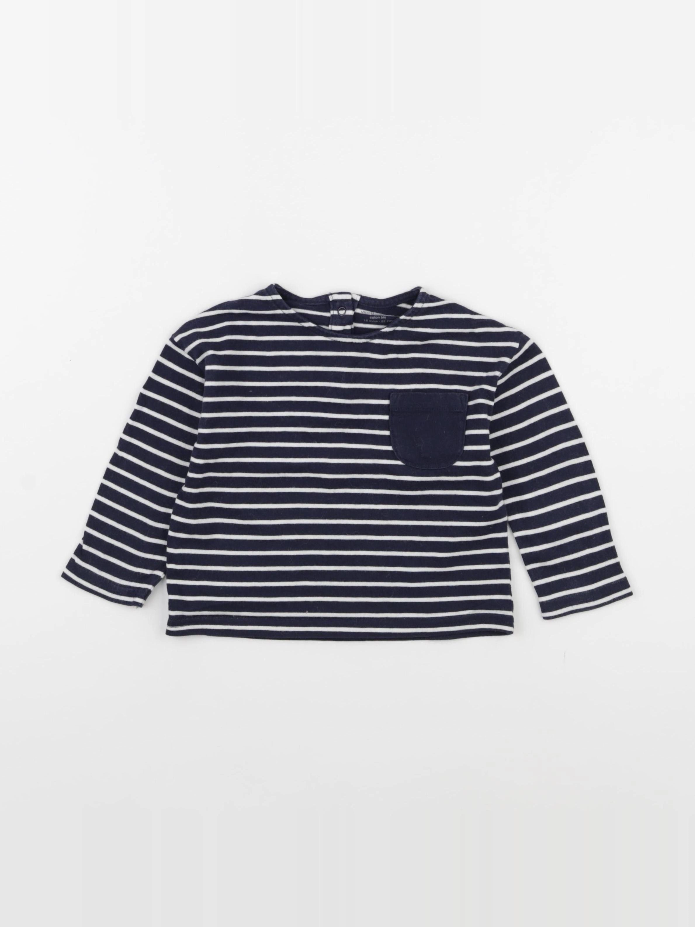 Vertbaudet - tee-shirt bleu - 18 mois