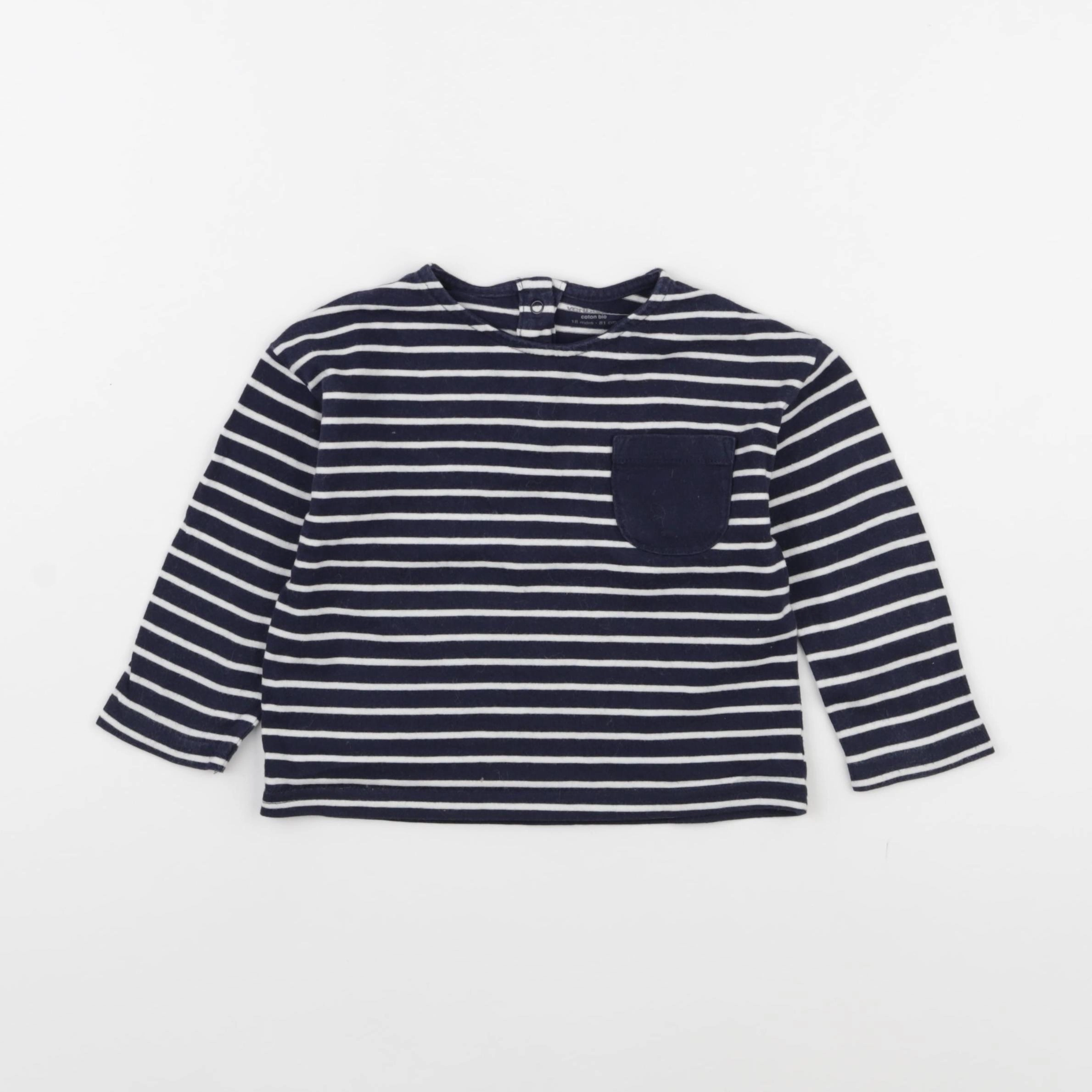 Vertbaudet - tee-shirt bleu - 18 mois