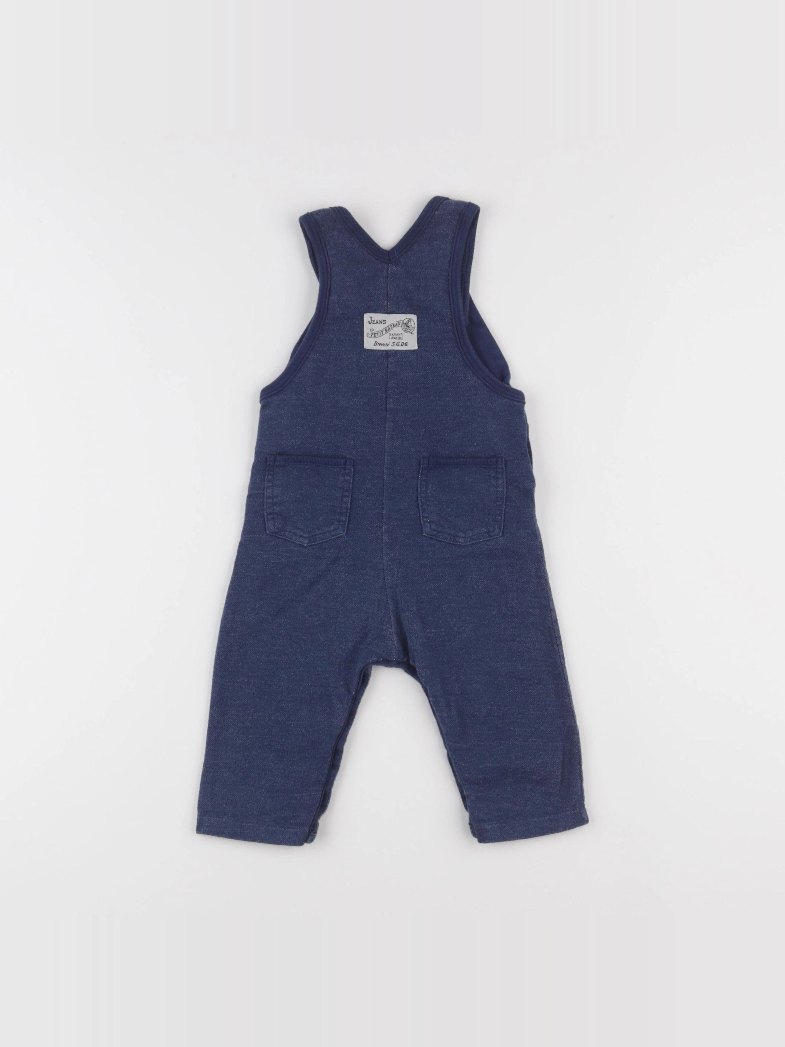 Petit Bateau - salopette bleu - 12 mois
