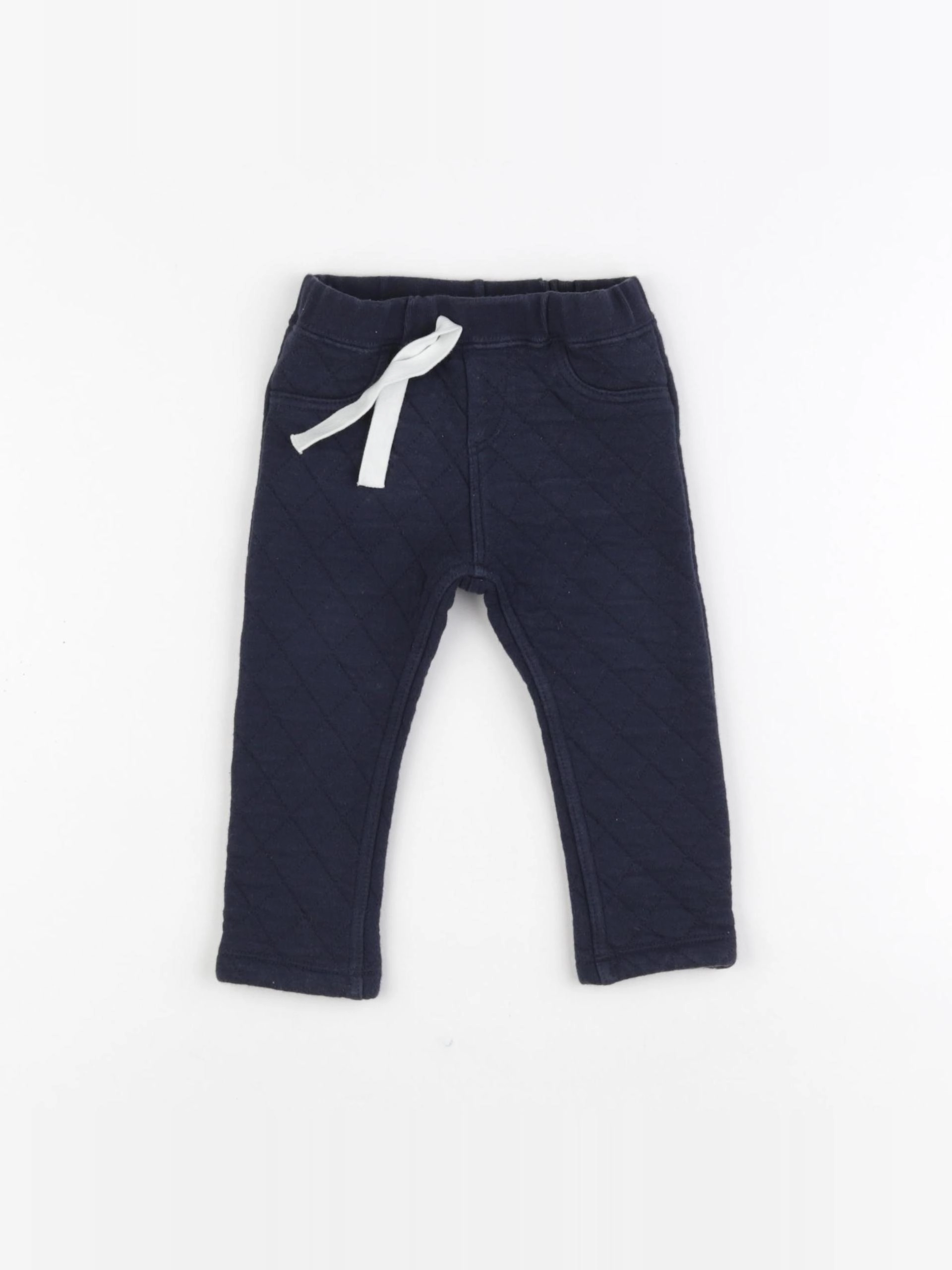Petit Bateau - pantalon bleu - 12 mois
