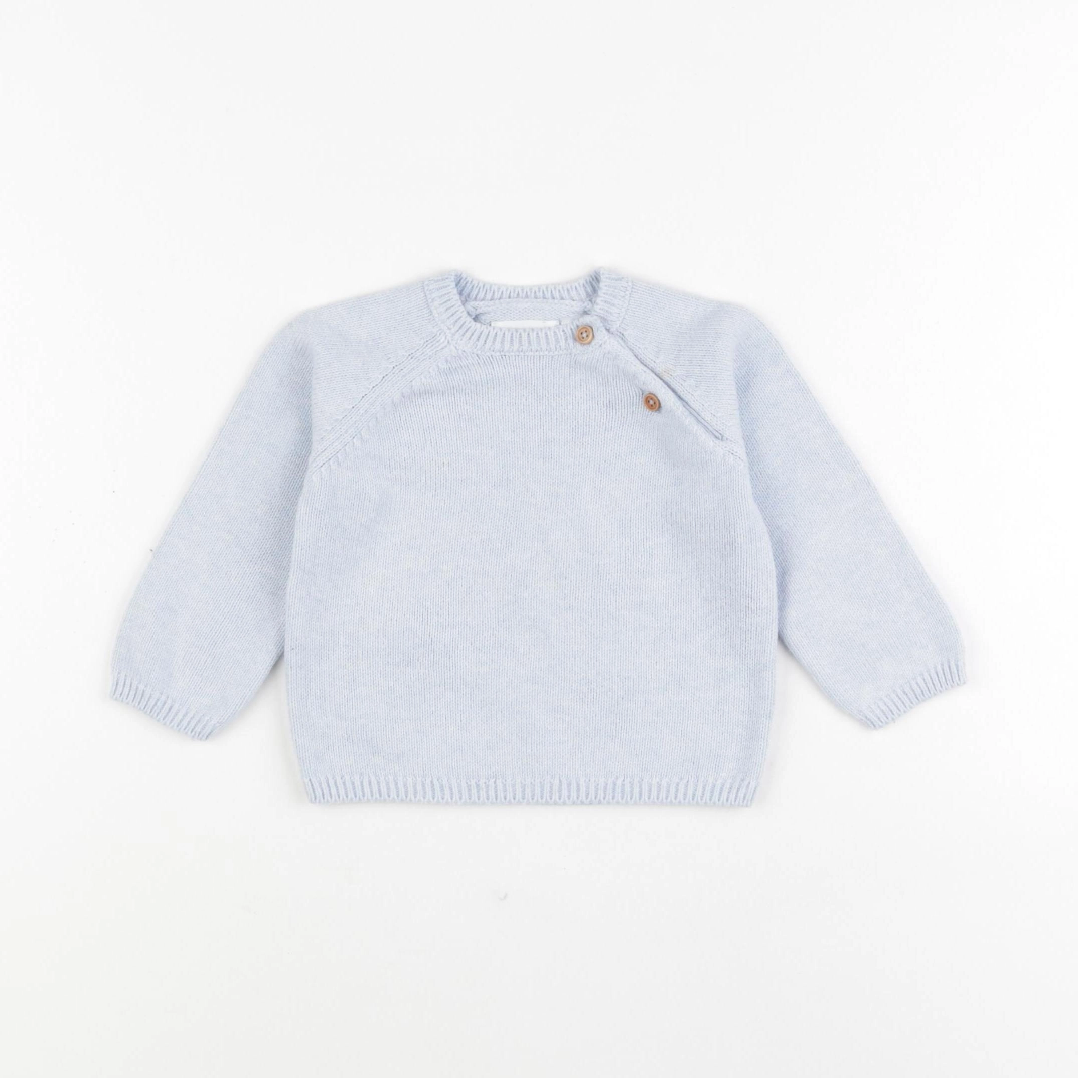 Mango - pull bleu - 6/9 mois