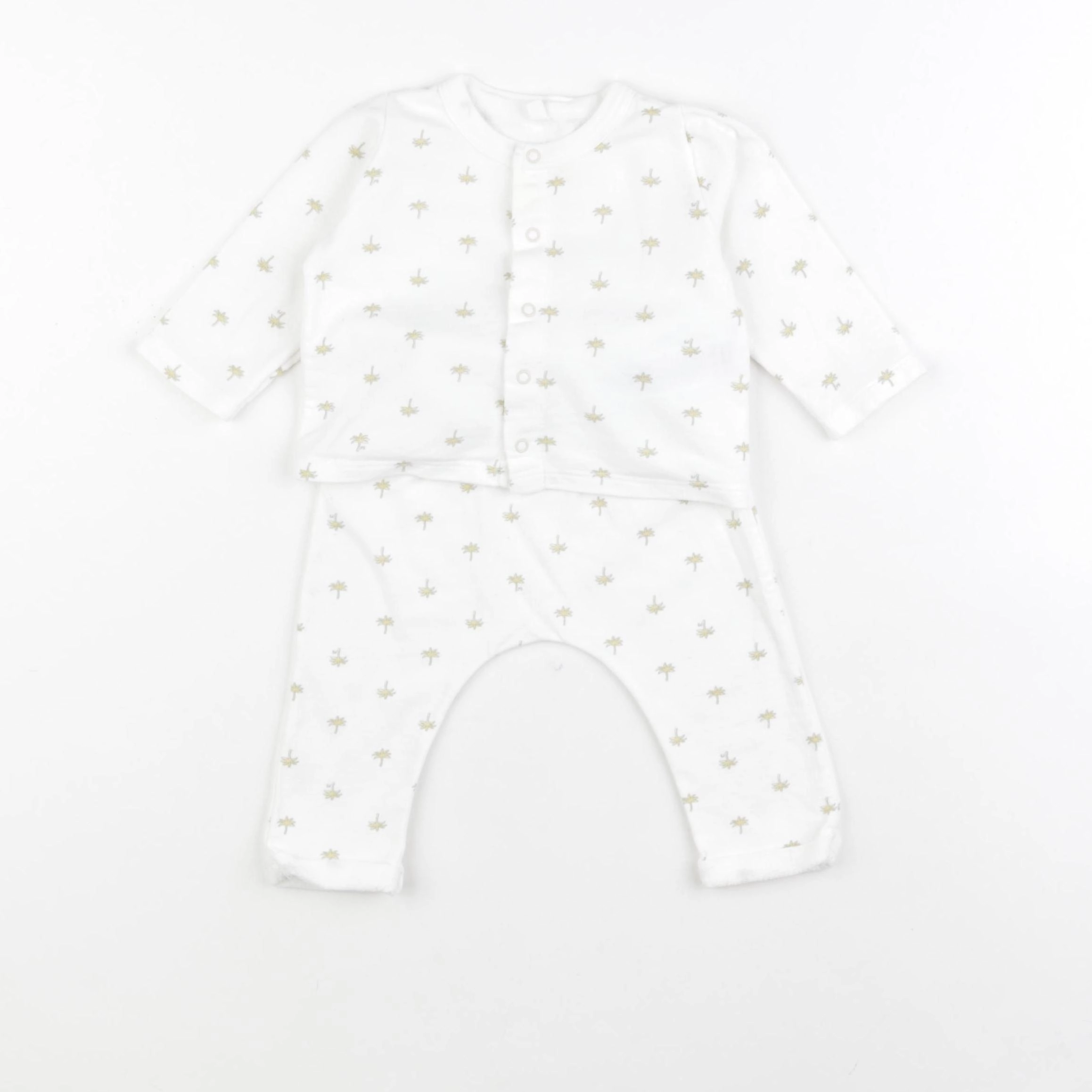 Petit Bateau - ensemble beige - 6 mois