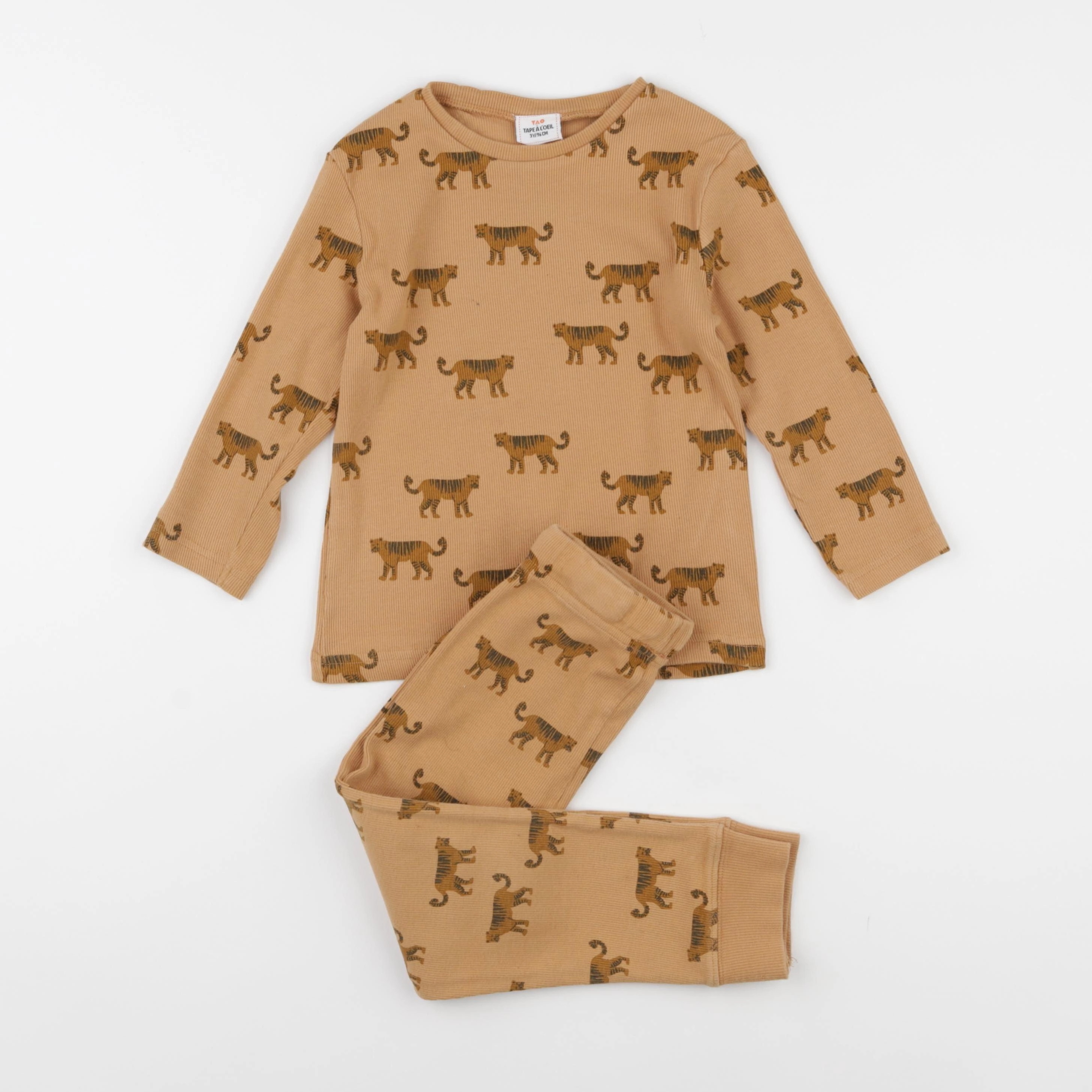 Tape à l'oeil - pyjama coton orange - 3 ans