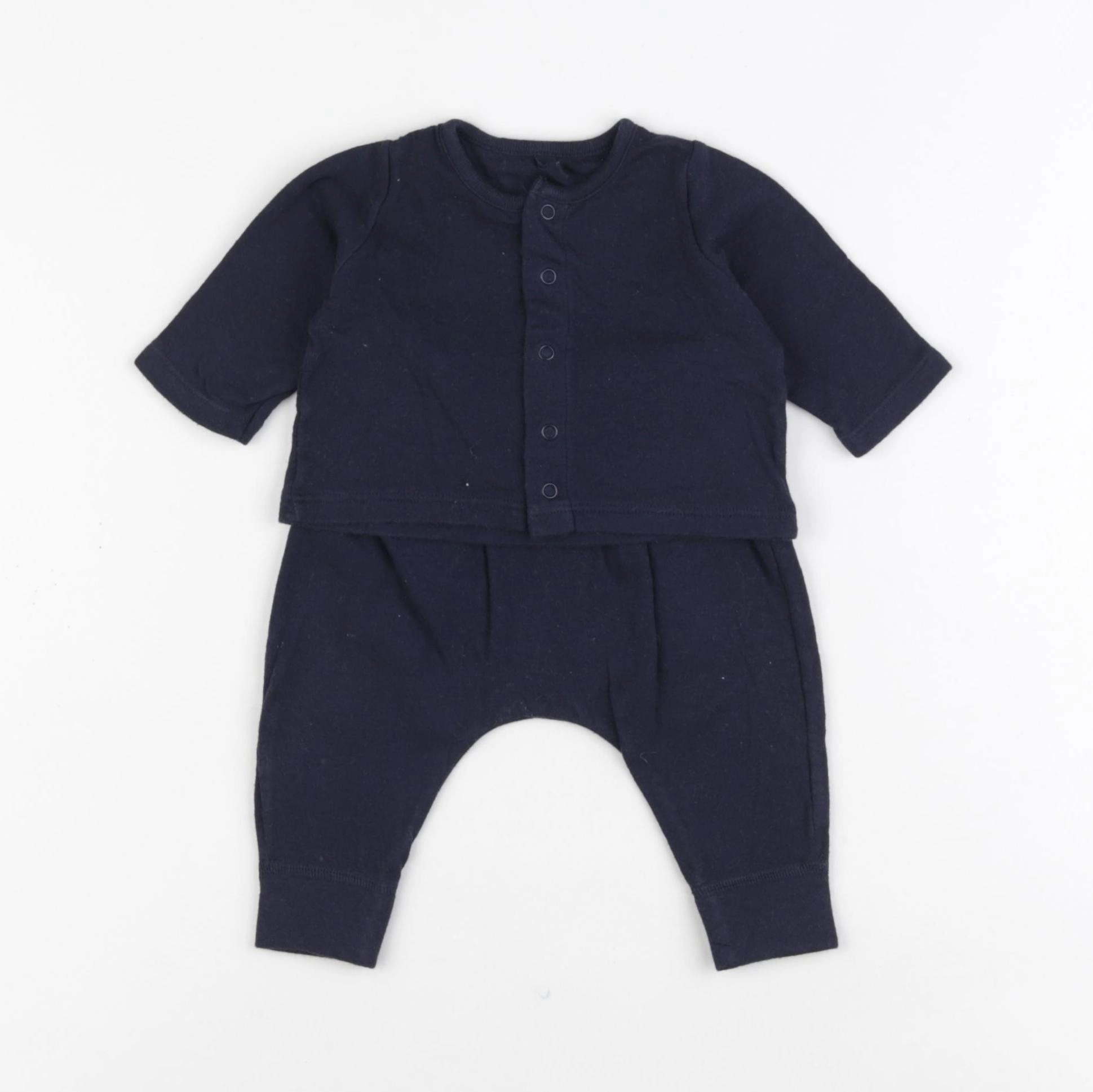 Petit Bateau - ensemble bleu - 3 mois