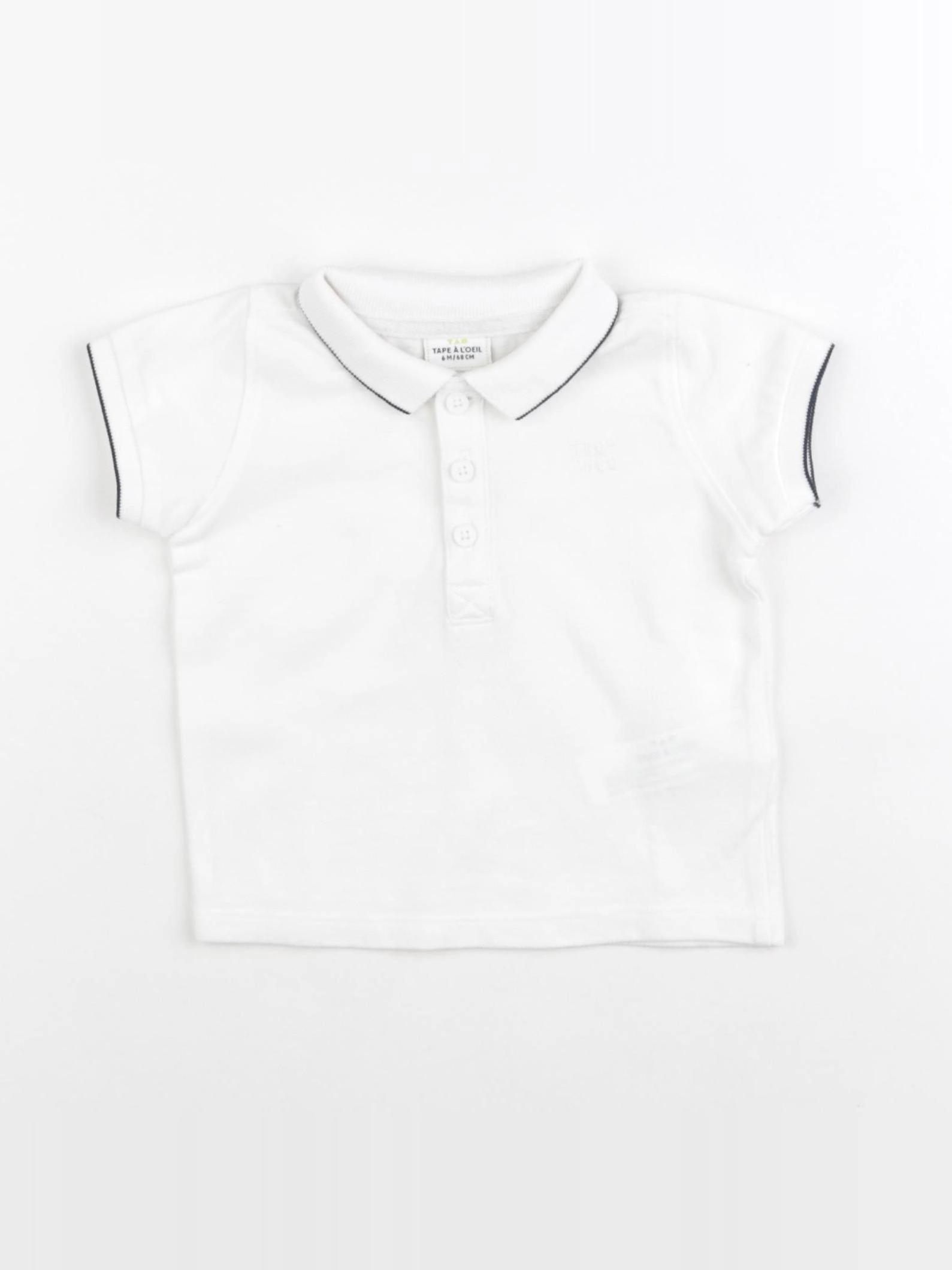 Tape à l'oeil - polo blanc - 6 mois