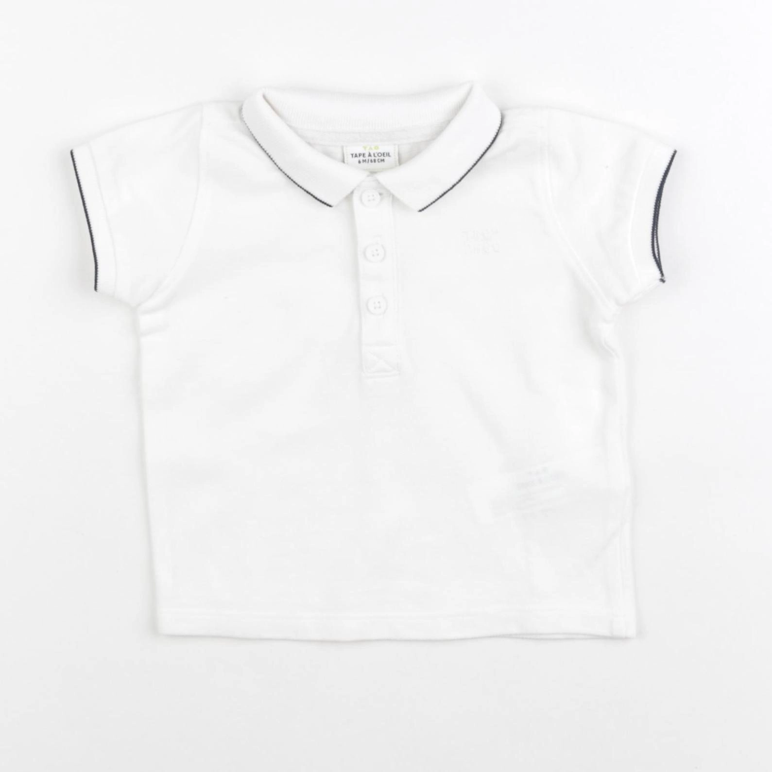 Tape à l'oeil - polo blanc - 6 mois