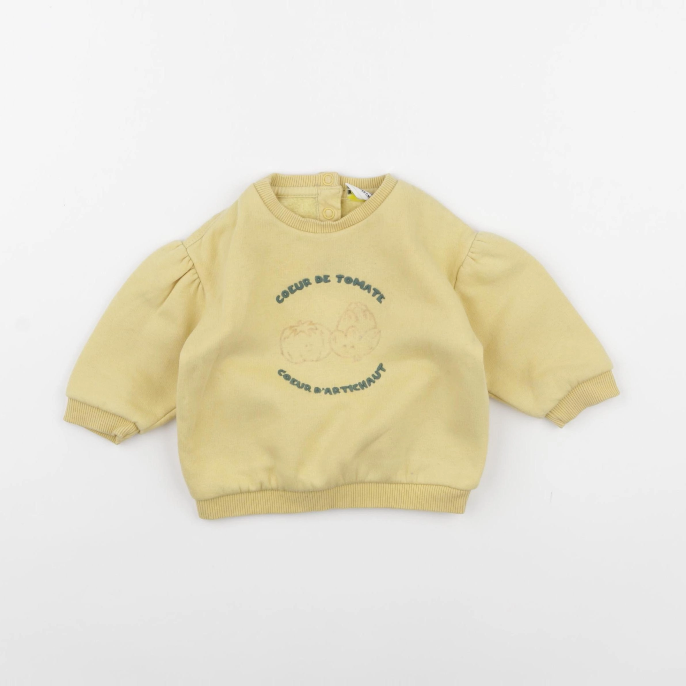 Tape à l'oeil - sweat jaune - 6 mois