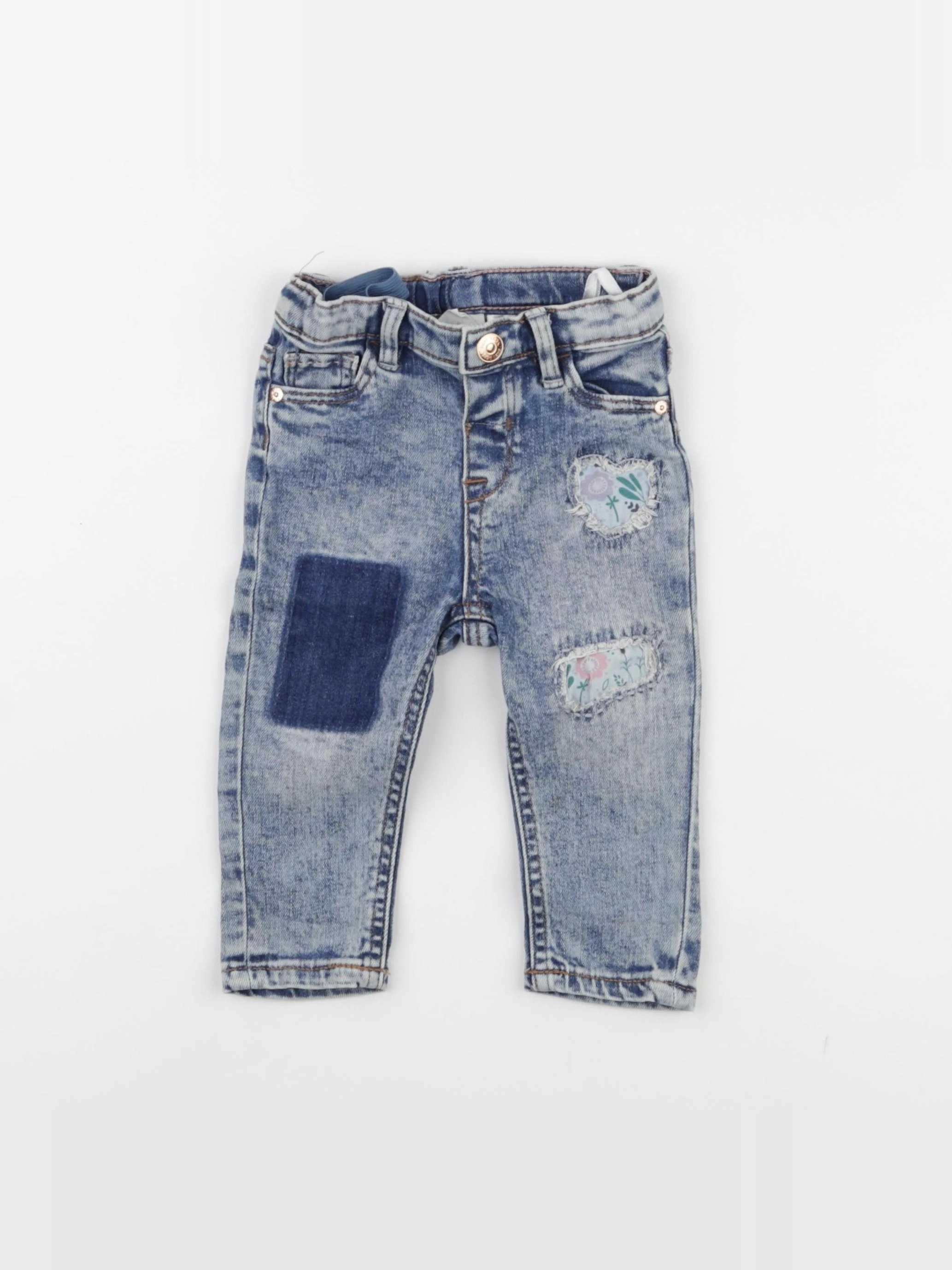 H&M - jean bleu - 3/6 mois