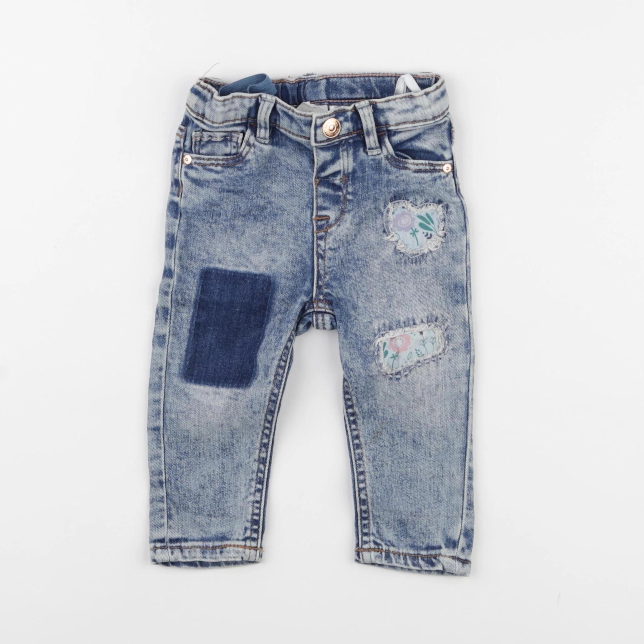 H&M - jean bleu - 3/6 mois