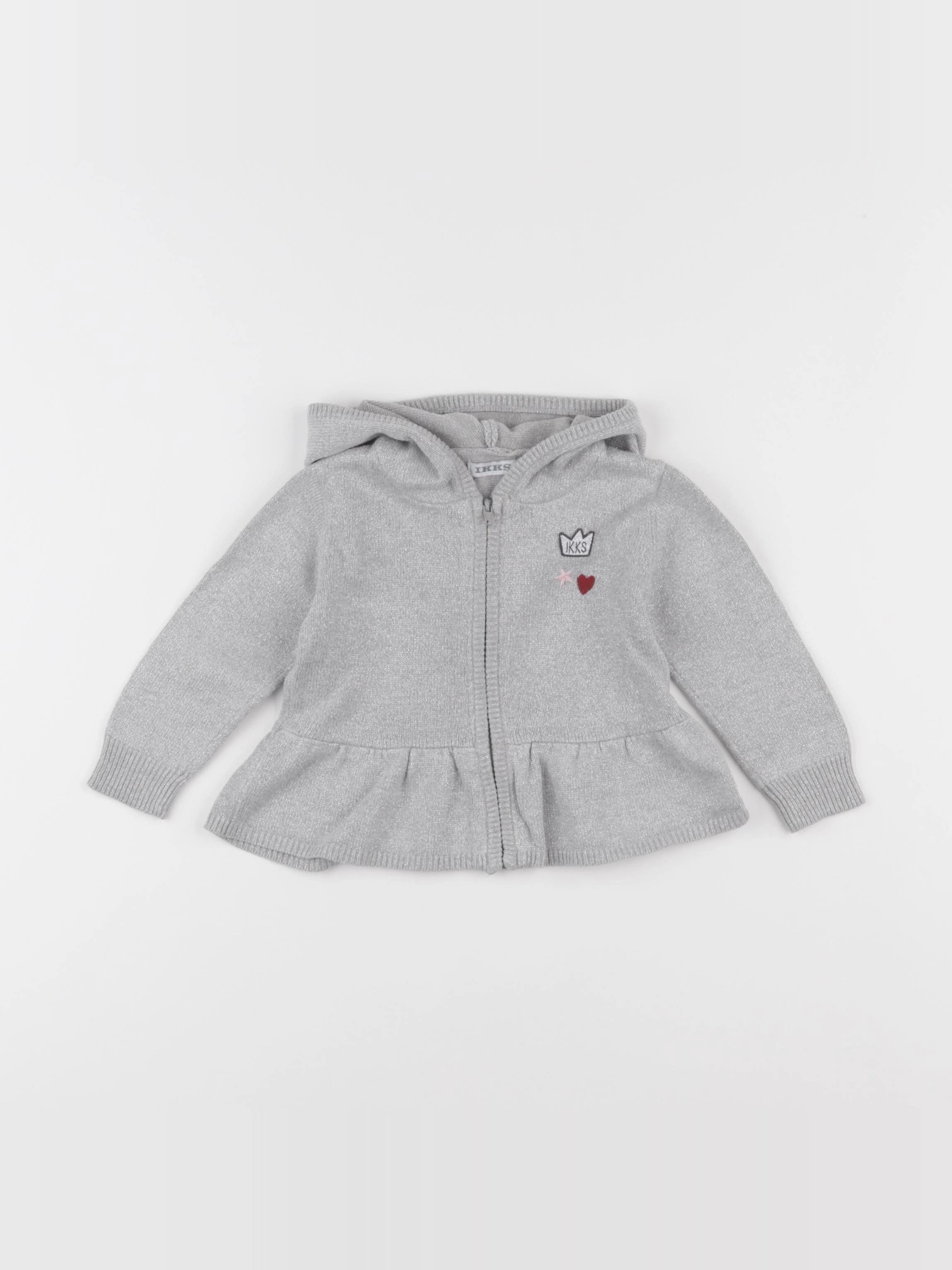IKKS - gilet gris - 12 mois