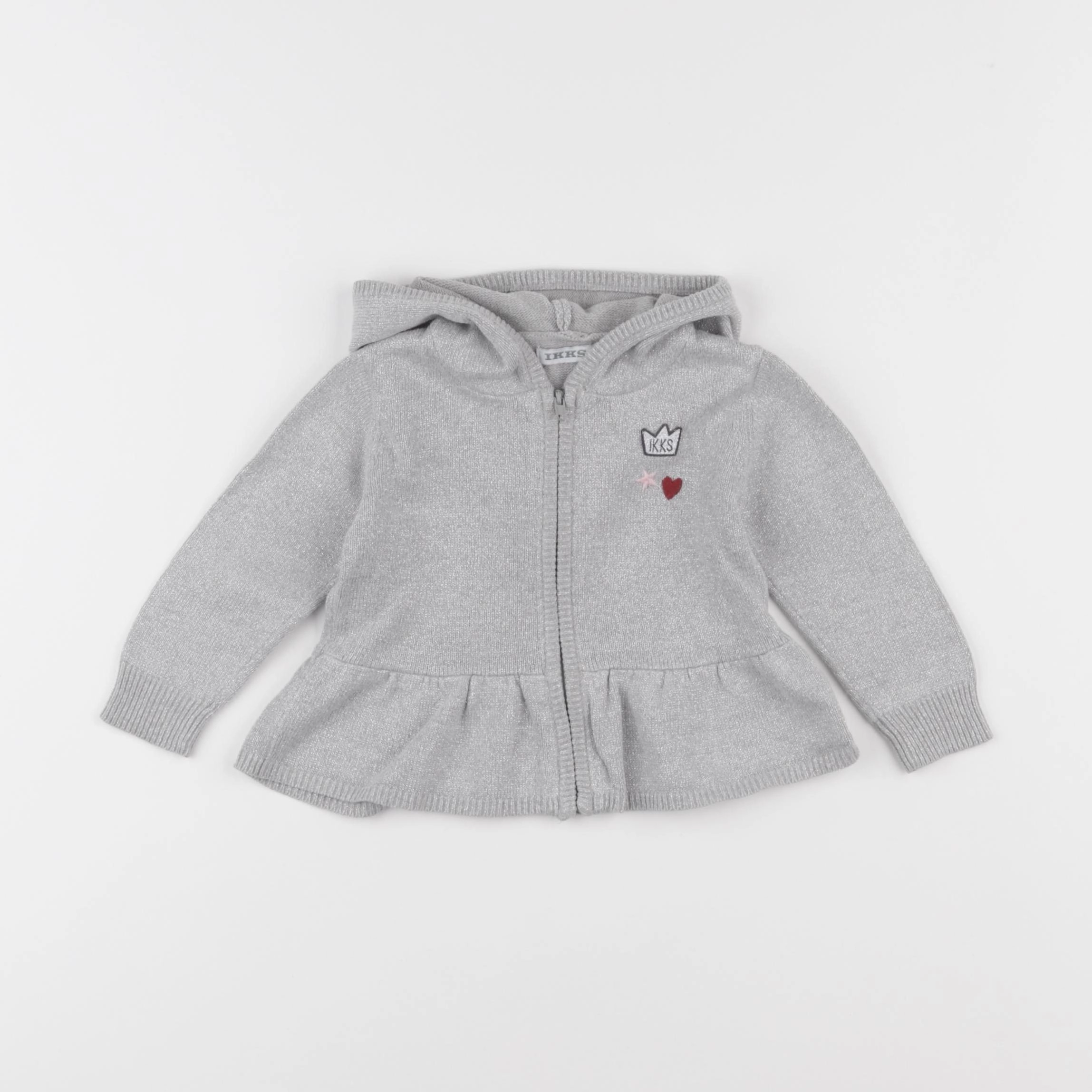 IKKS - gilet gris - 12 mois