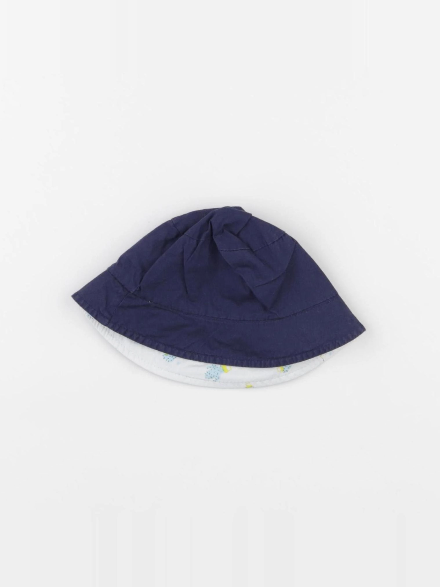 Vertbaudet - chapeau réversible bleu - 12/18 mois