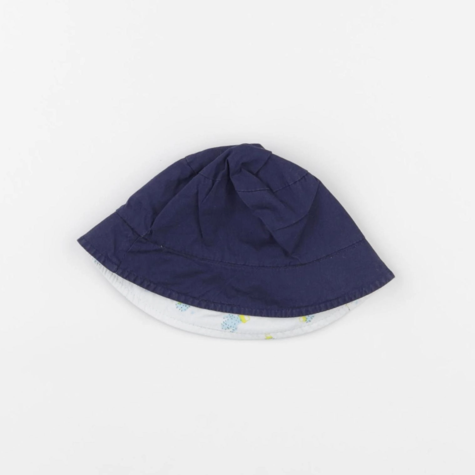 Vertbaudet - chapeau réversible bleu - 12/18 mois