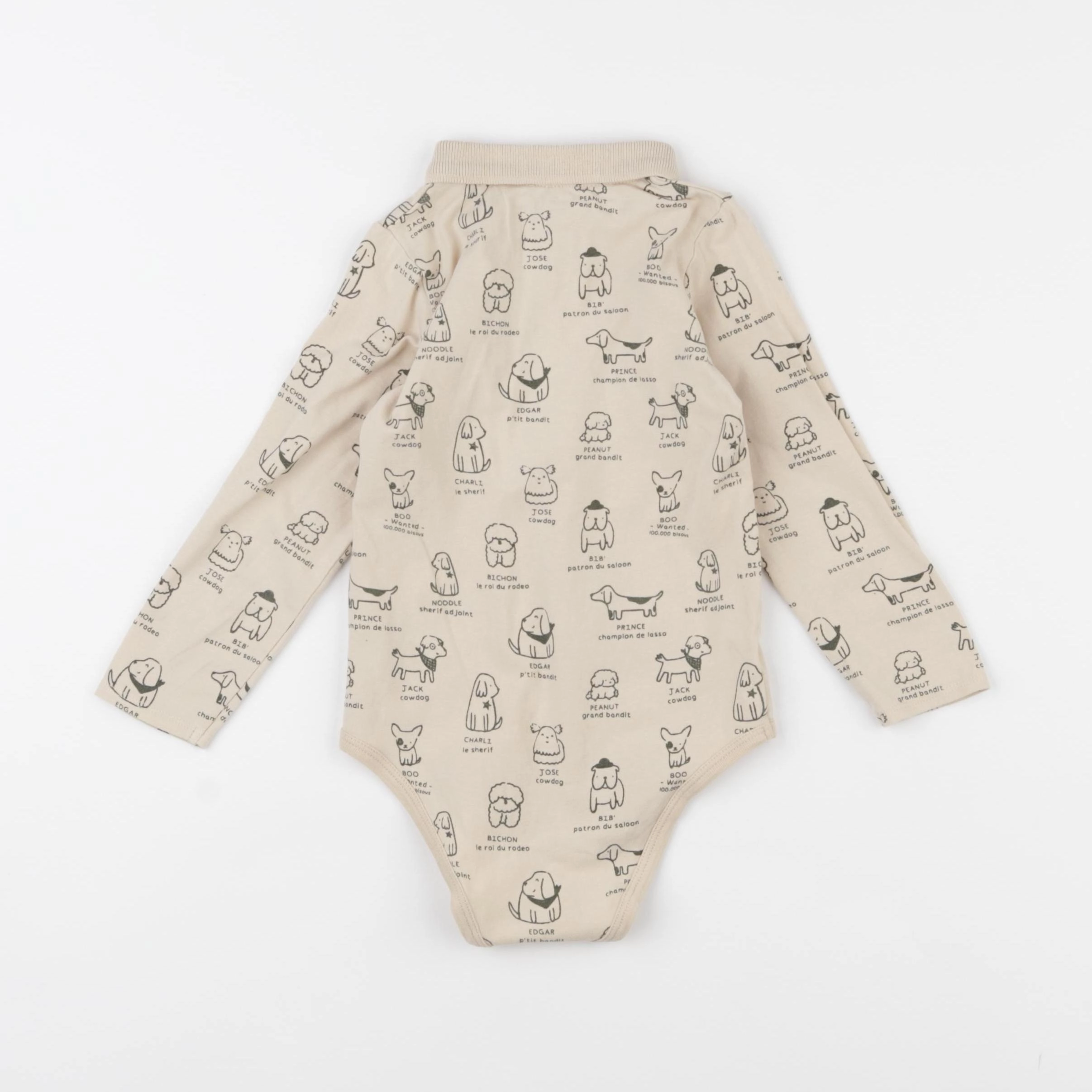 Vertbaudet - body à col beige - 2 ans