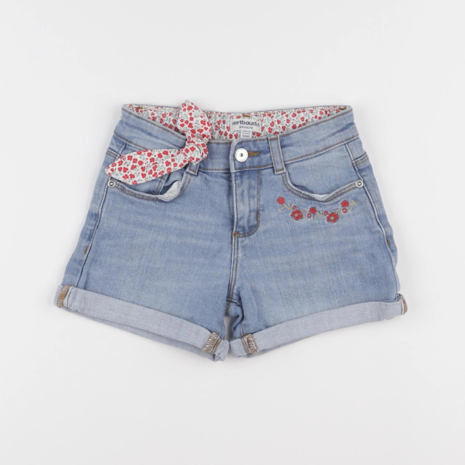 Vertbaudet - short bleu - 6 ans
