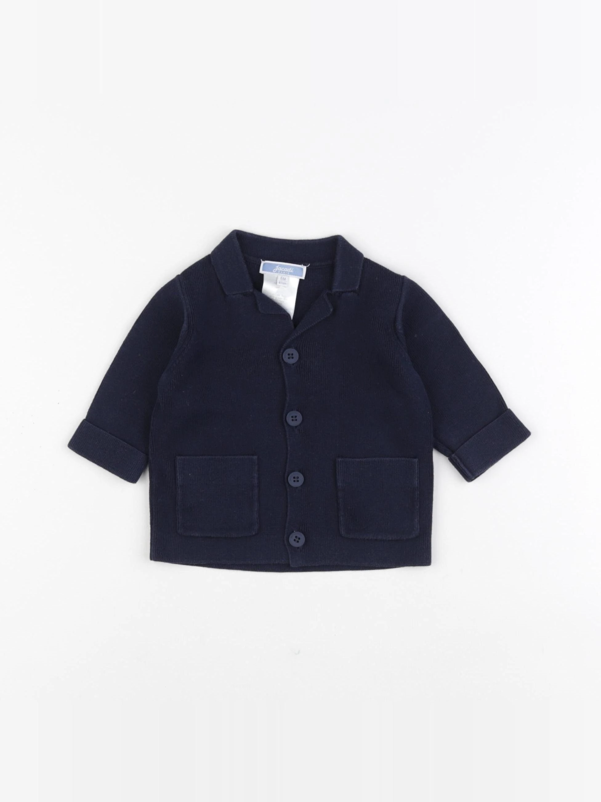Jacadi - gilet bleu - 6 mois