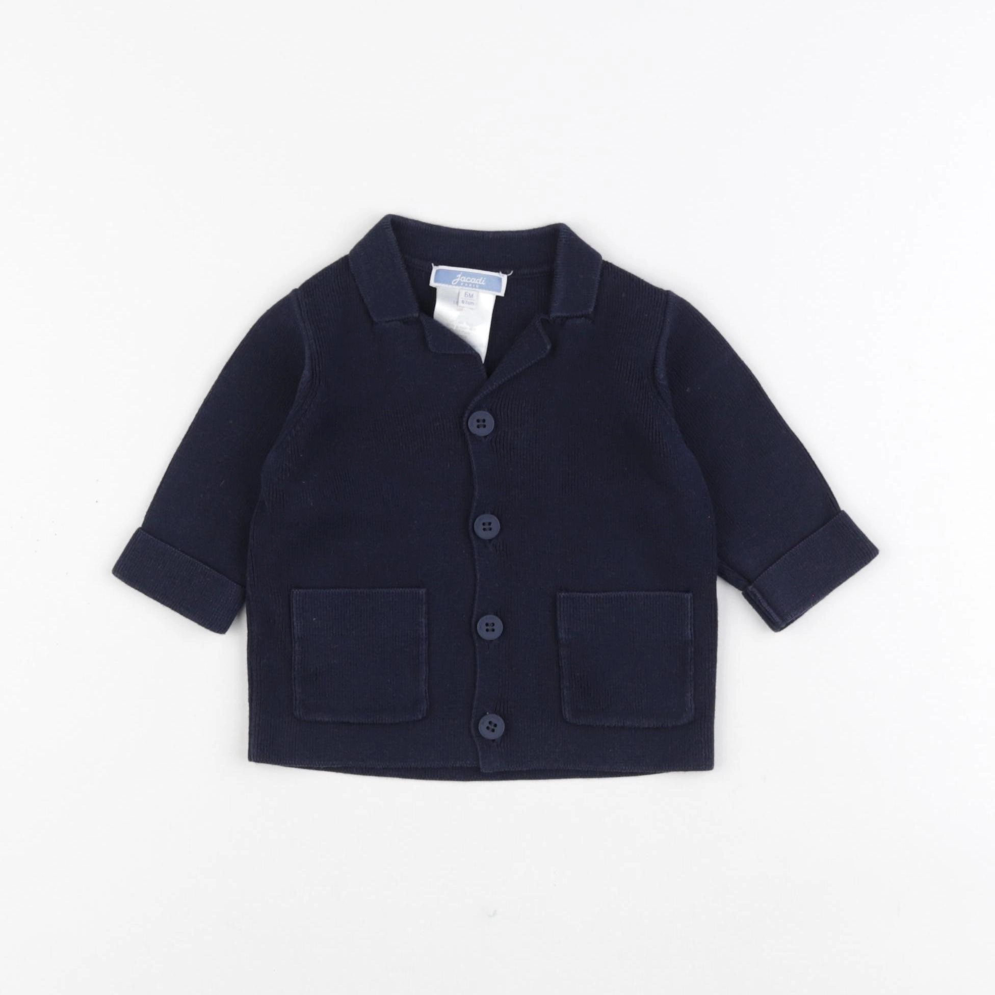 Jacadi - gilet bleu - 6 mois