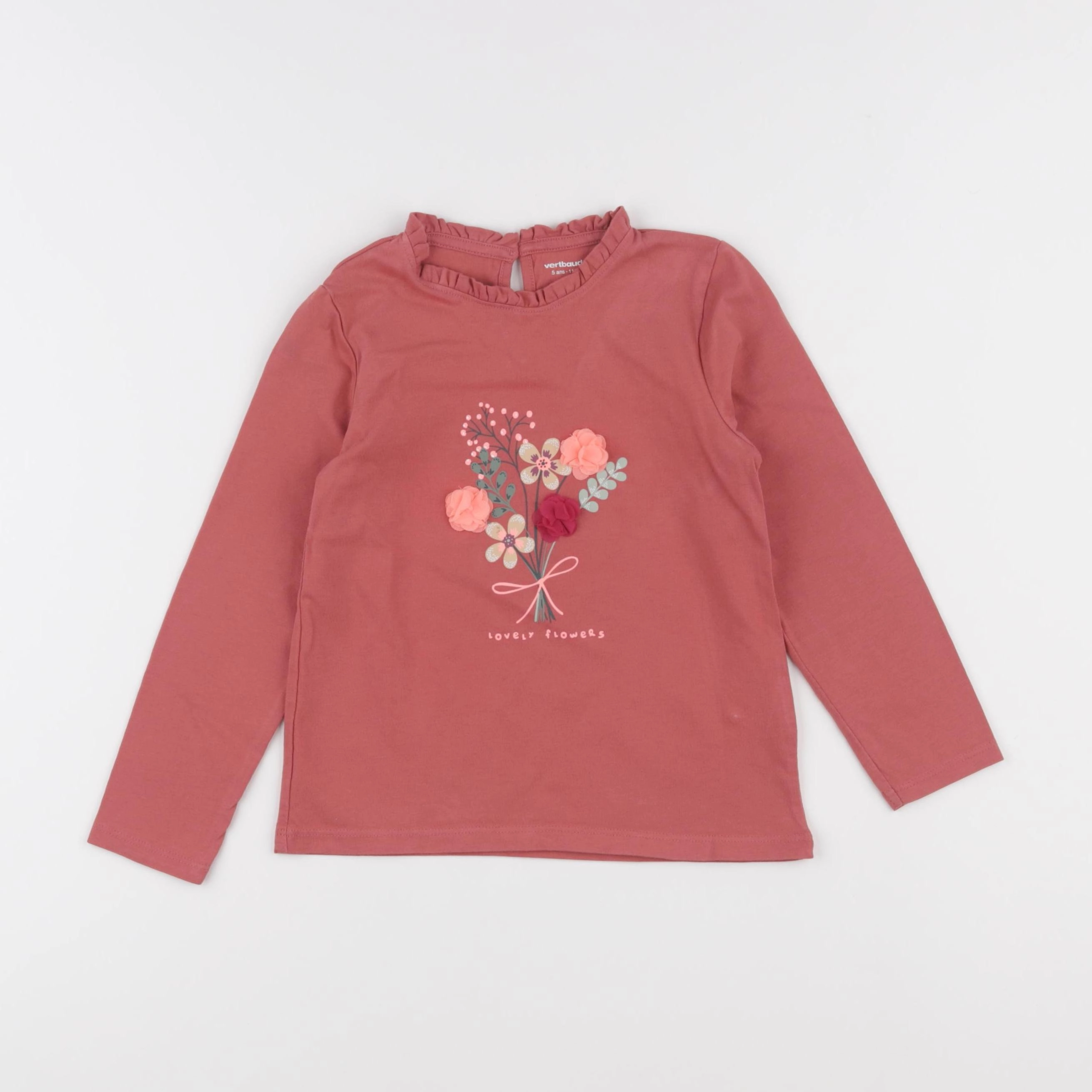 Vertbaudet - tee-shirt orange - 5 ans