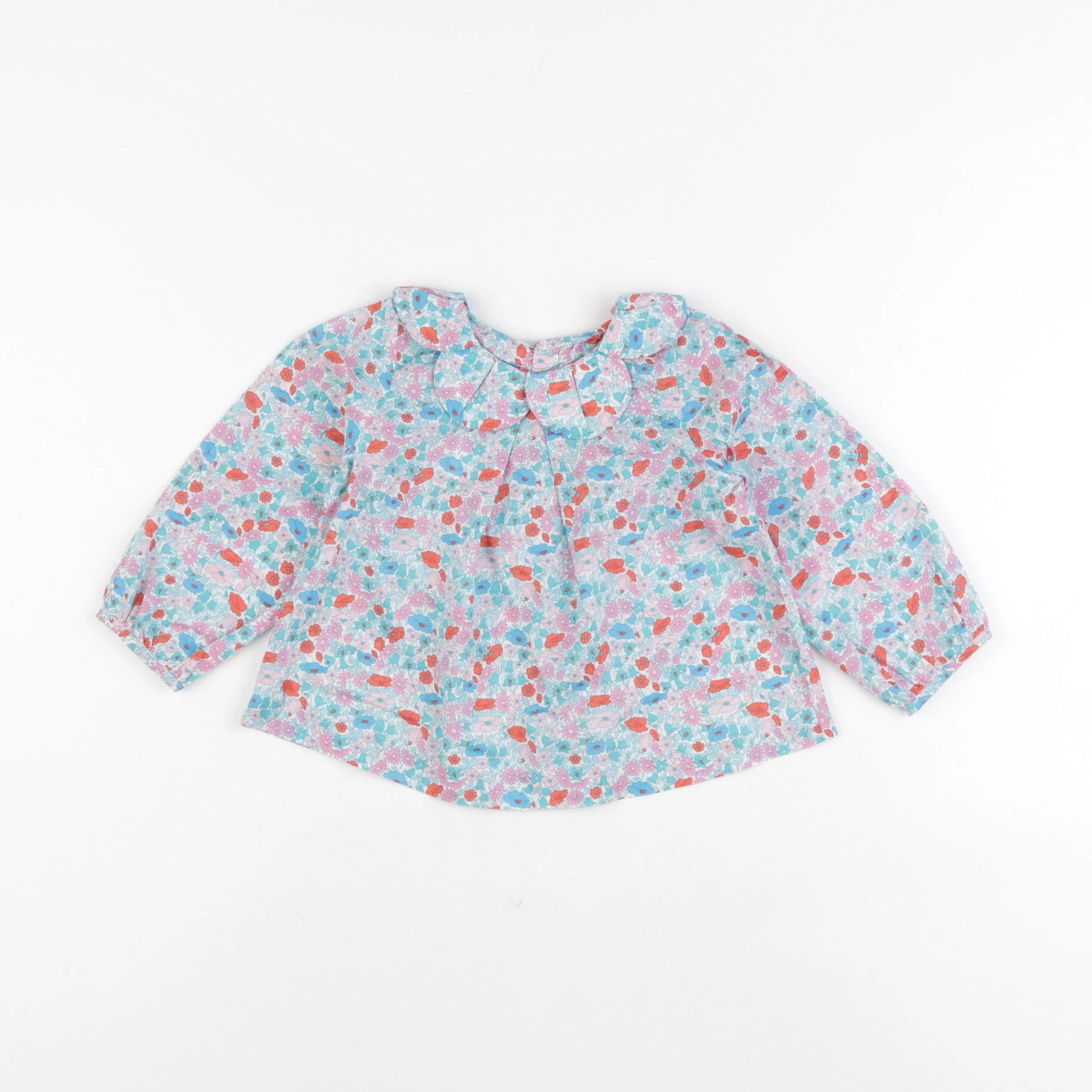 Jacadi - blouse liberty bleu - 18 mois