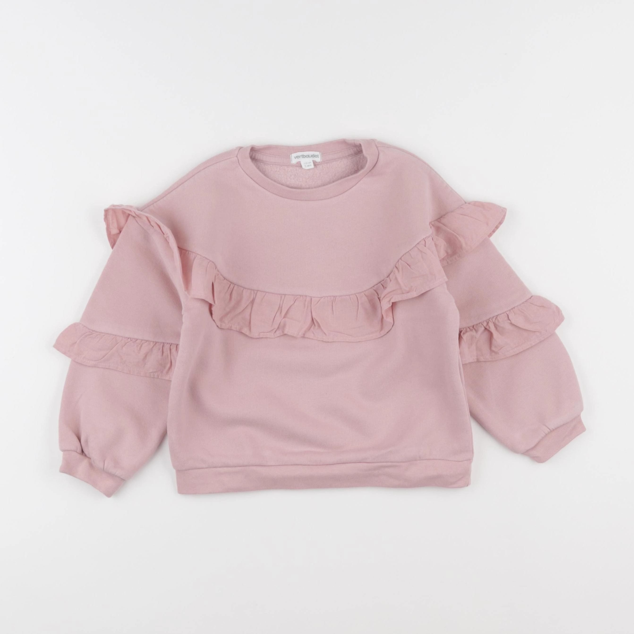 Vertbaudet - sweat rose - 5 ans