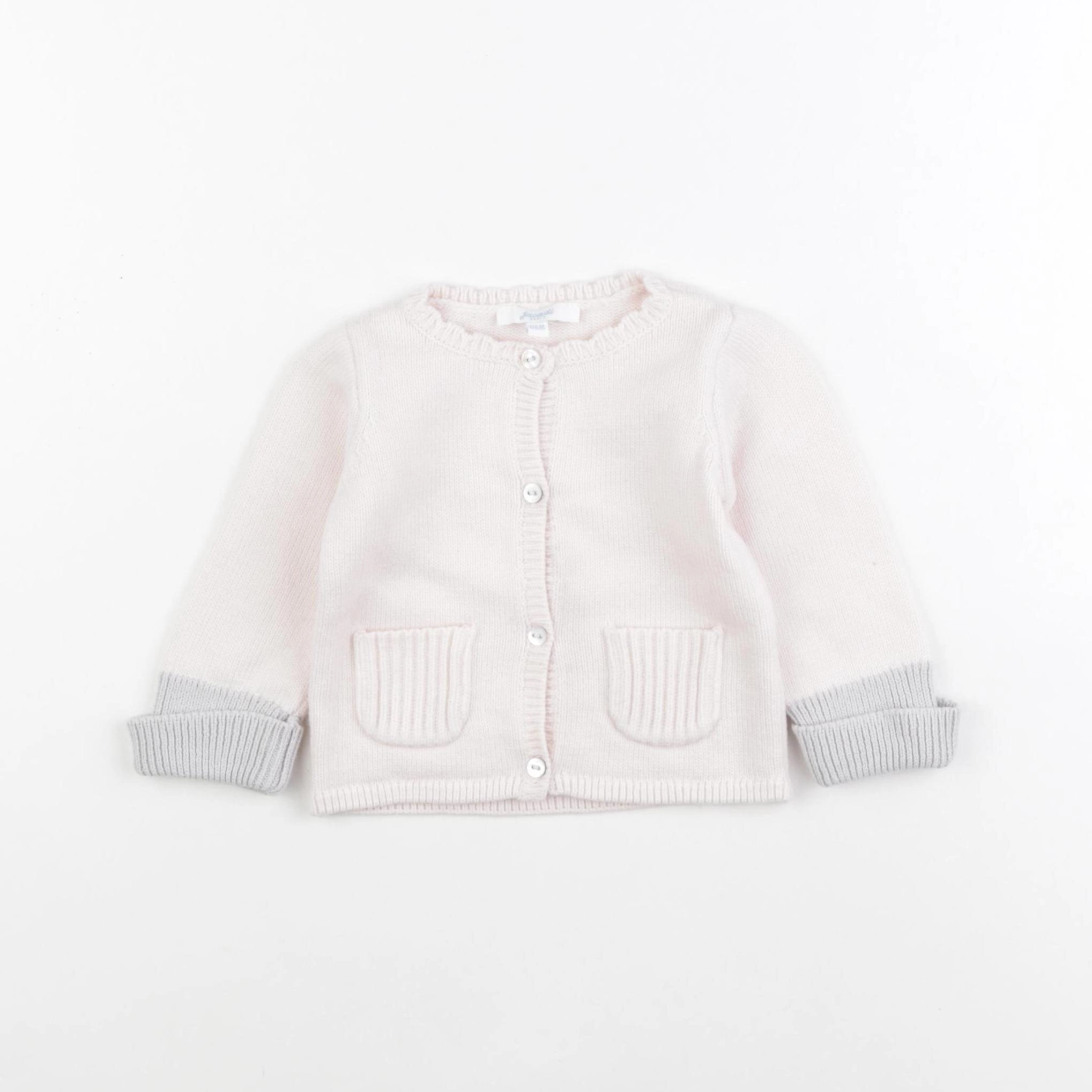 Jacadi - gilet rose - 6 mois