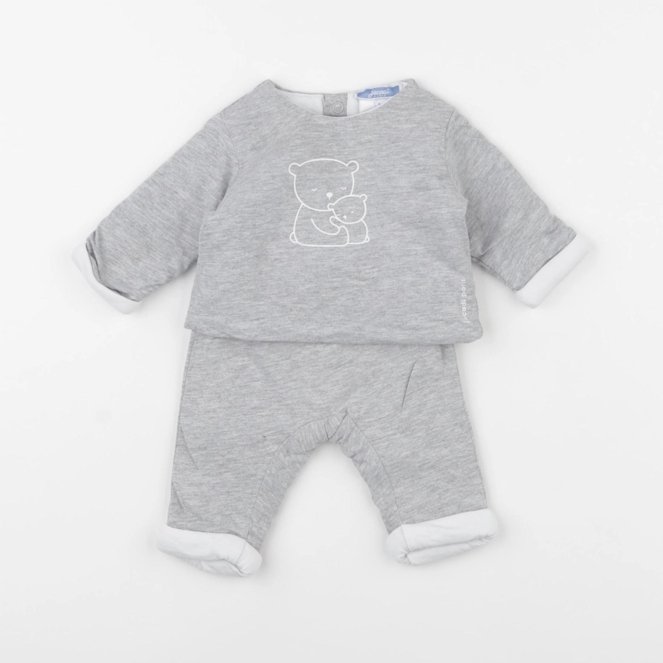 Jacadi - ensemble gris - 1 mois