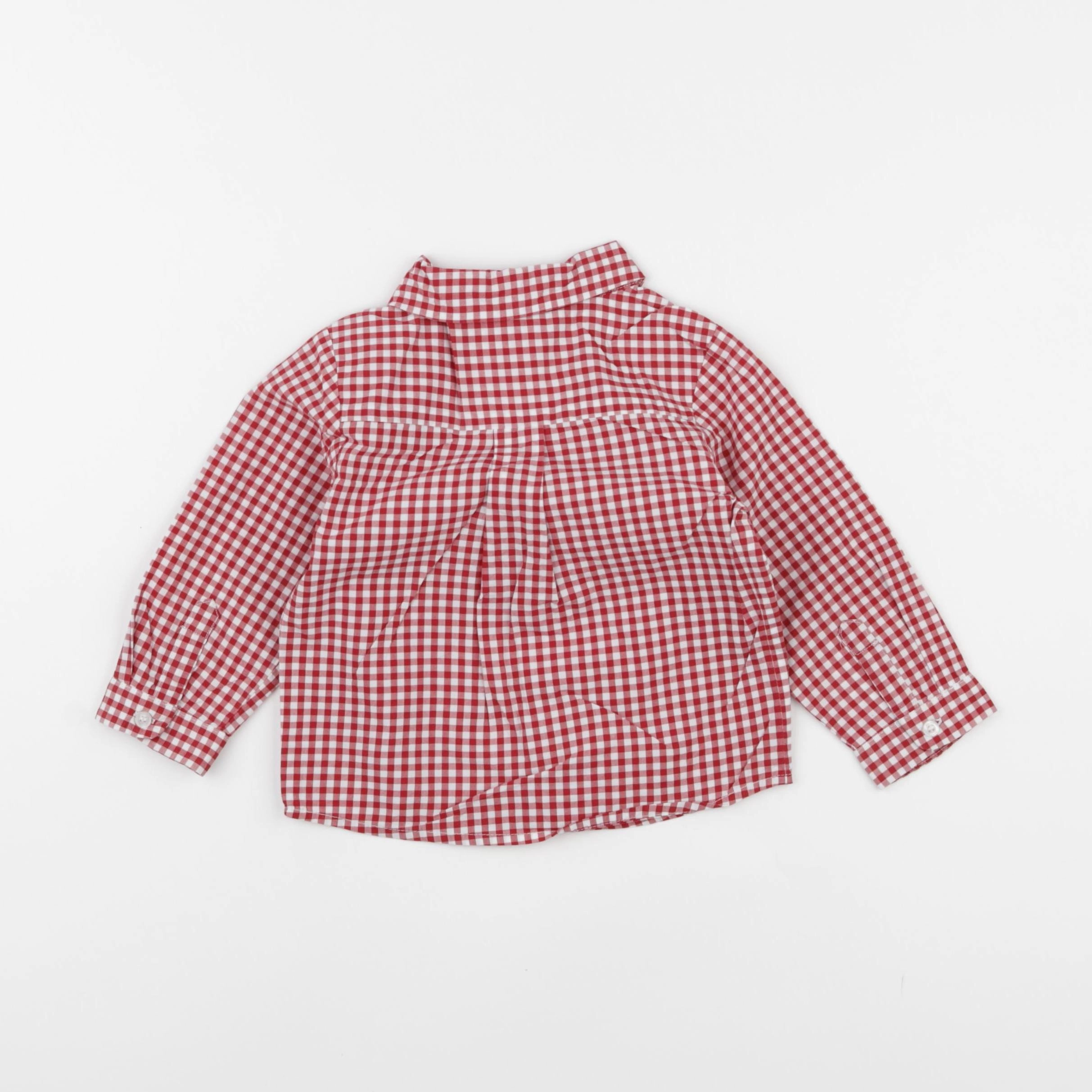 Jacadi - chemise rouge - 12 mois