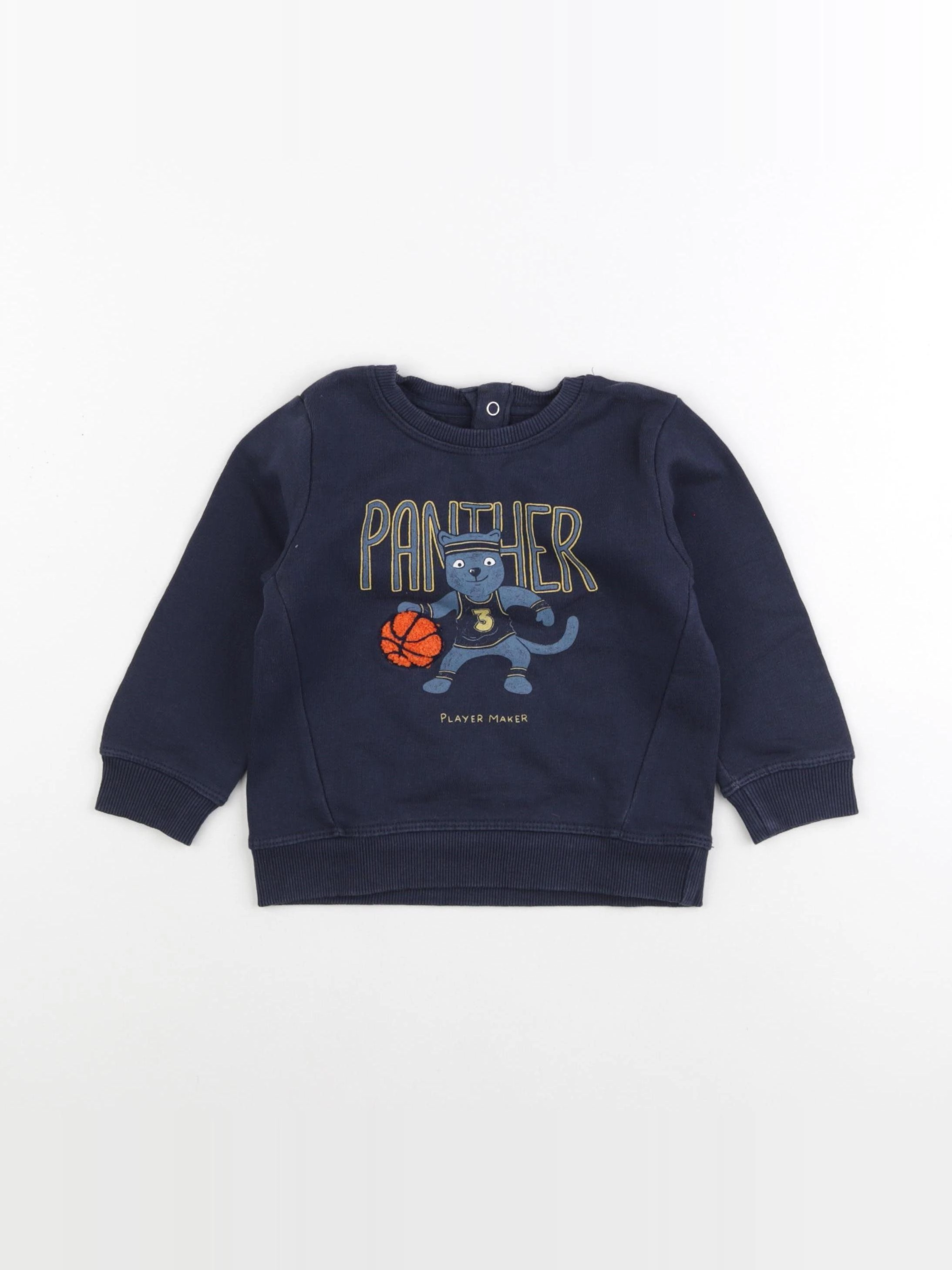 Mango - sweat bleu - 12/18 mois