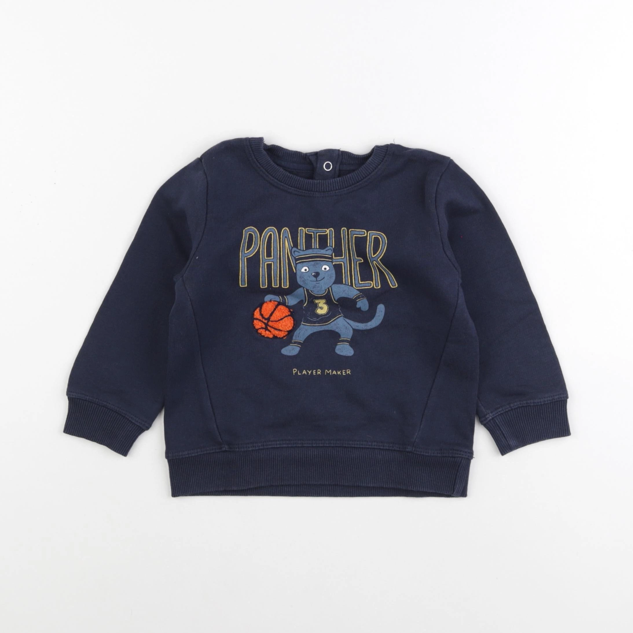 Mango - sweat bleu - 12/18 mois