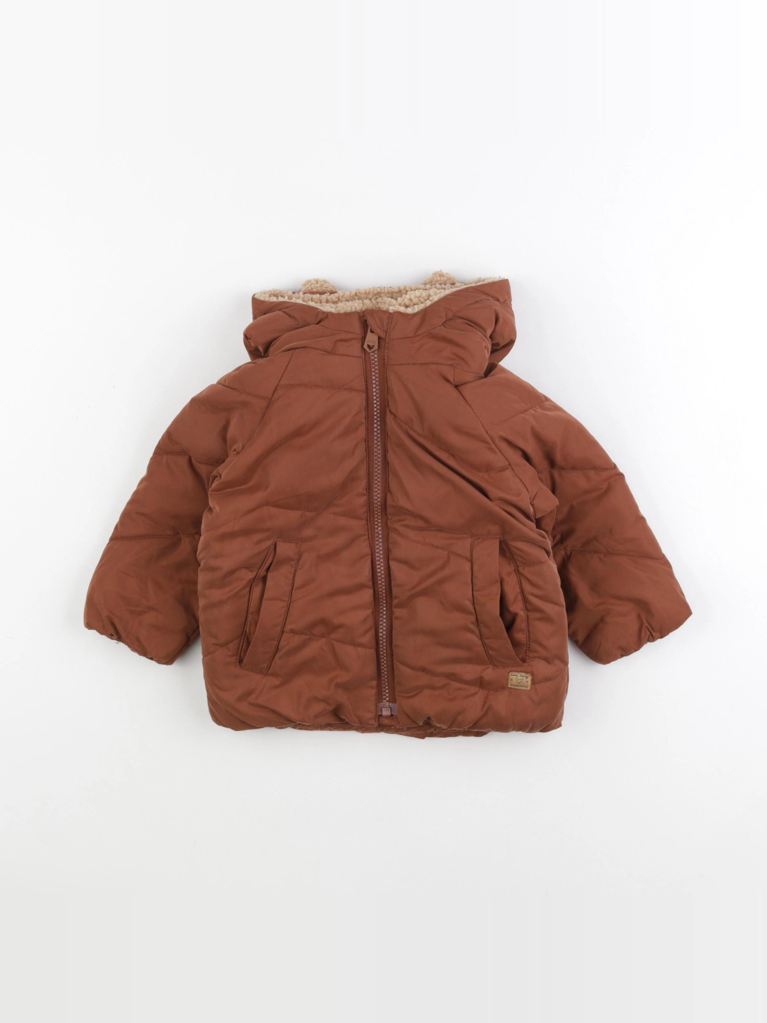 Zara - doudoune marron - 9/12 mois