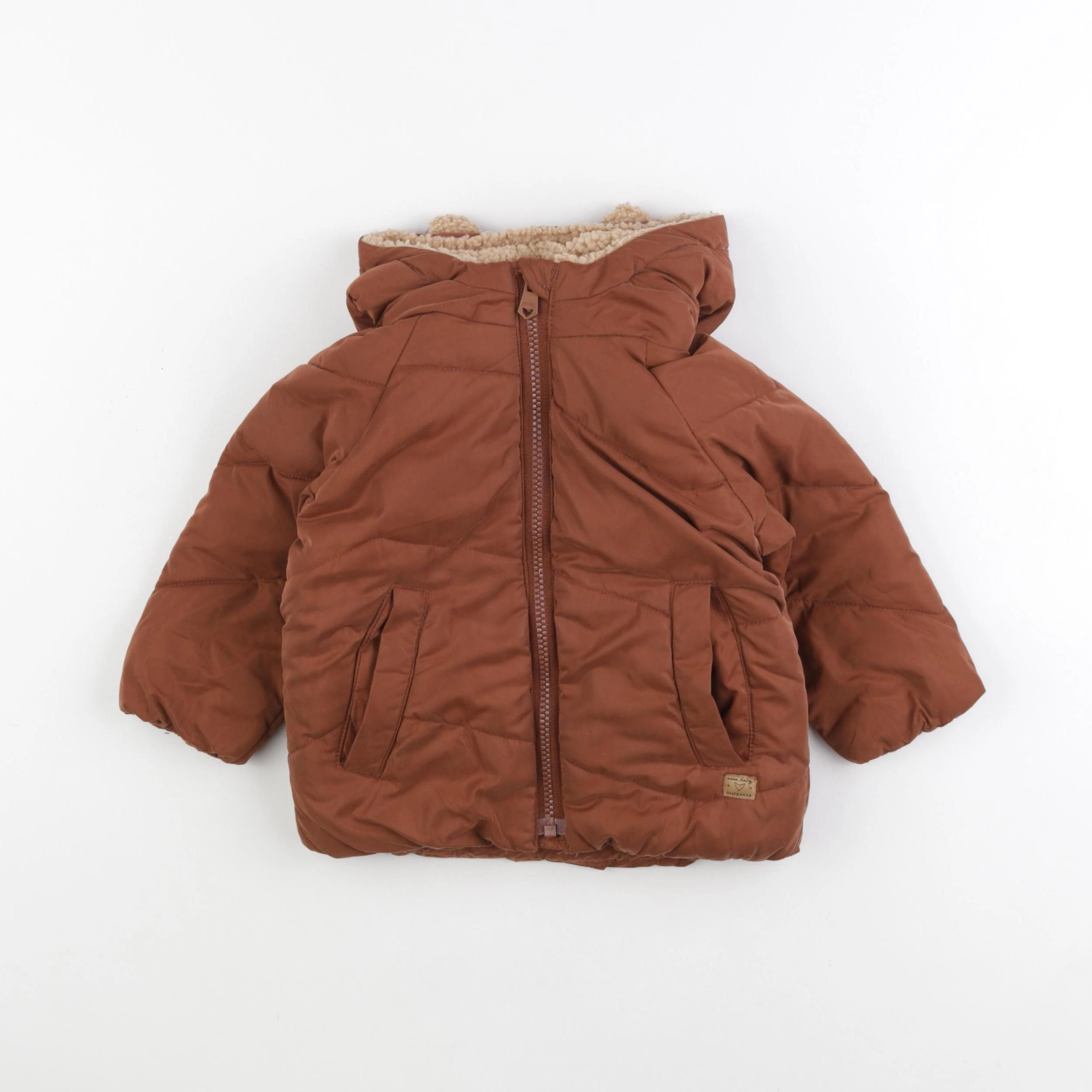 Zara - doudoune marron - 9/12 mois