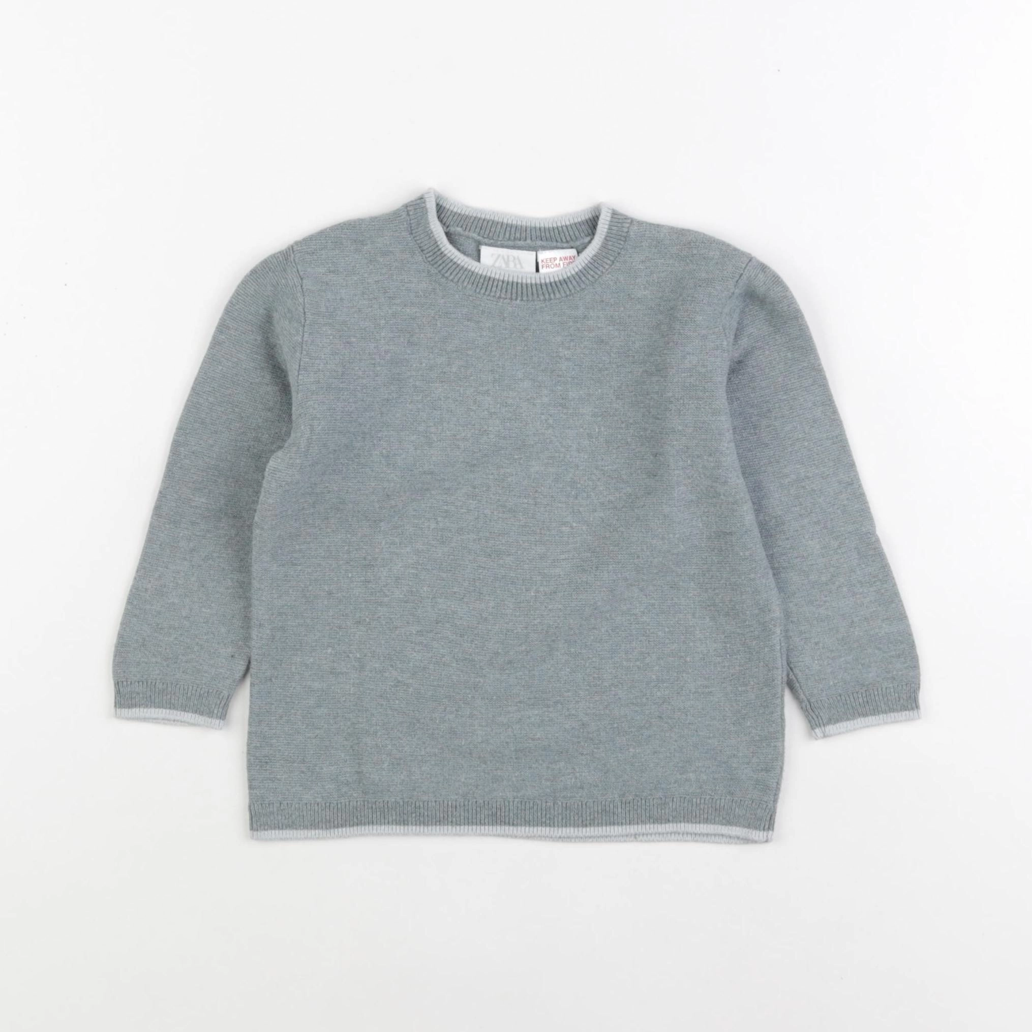 Zara - pull bleu - 12/18 mois