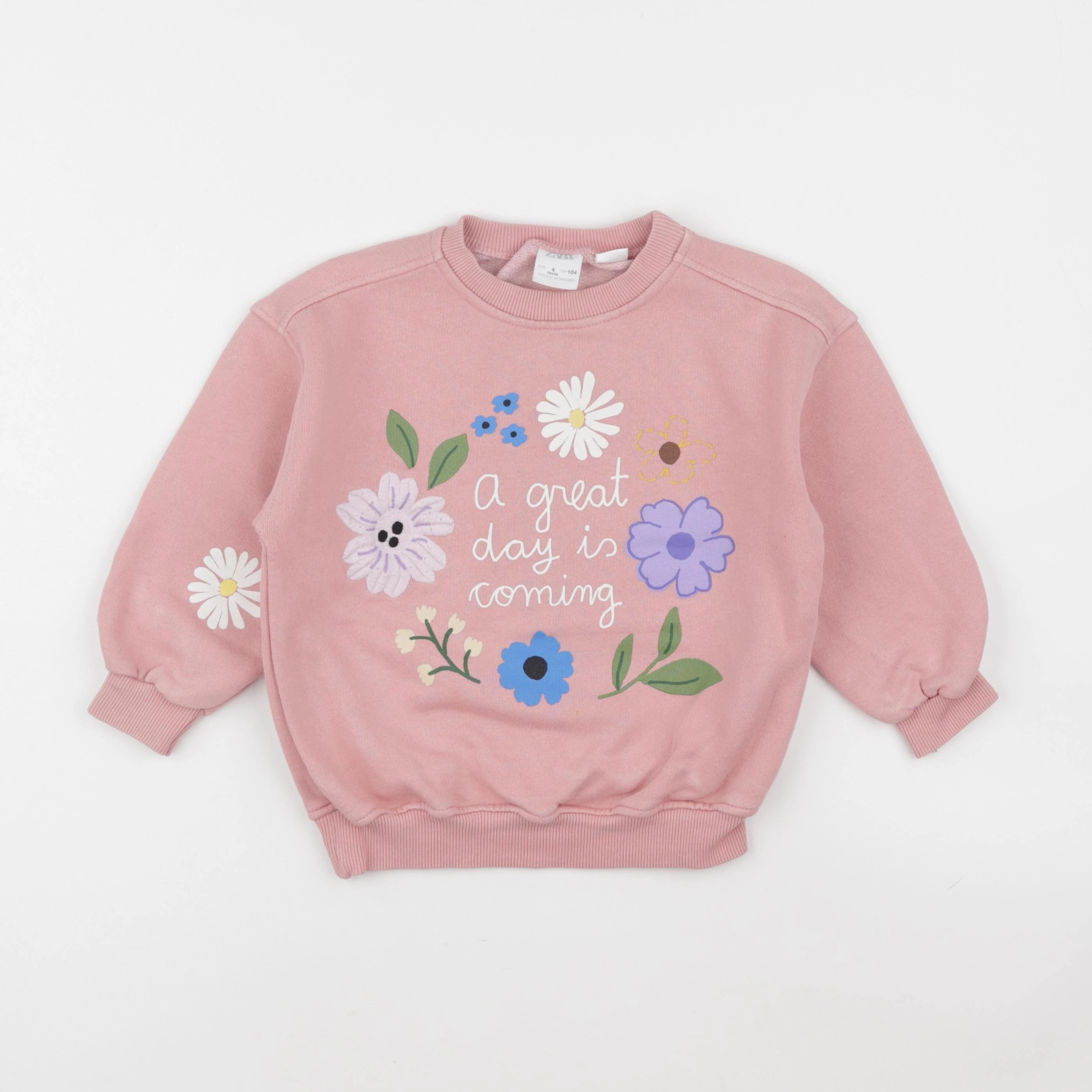 Zara - sweat rose - 4 ans