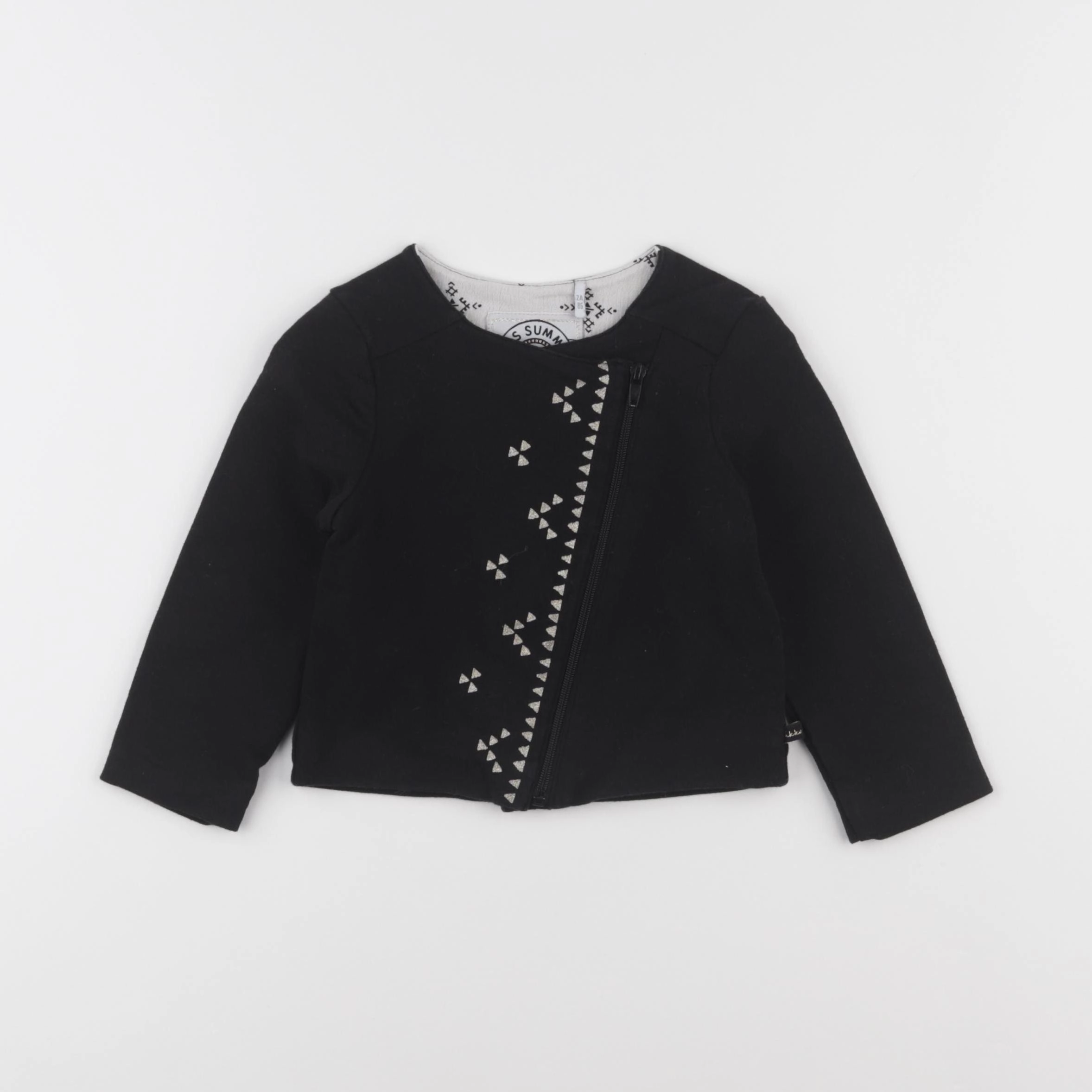 IKKS - sweat noir - 2 ans