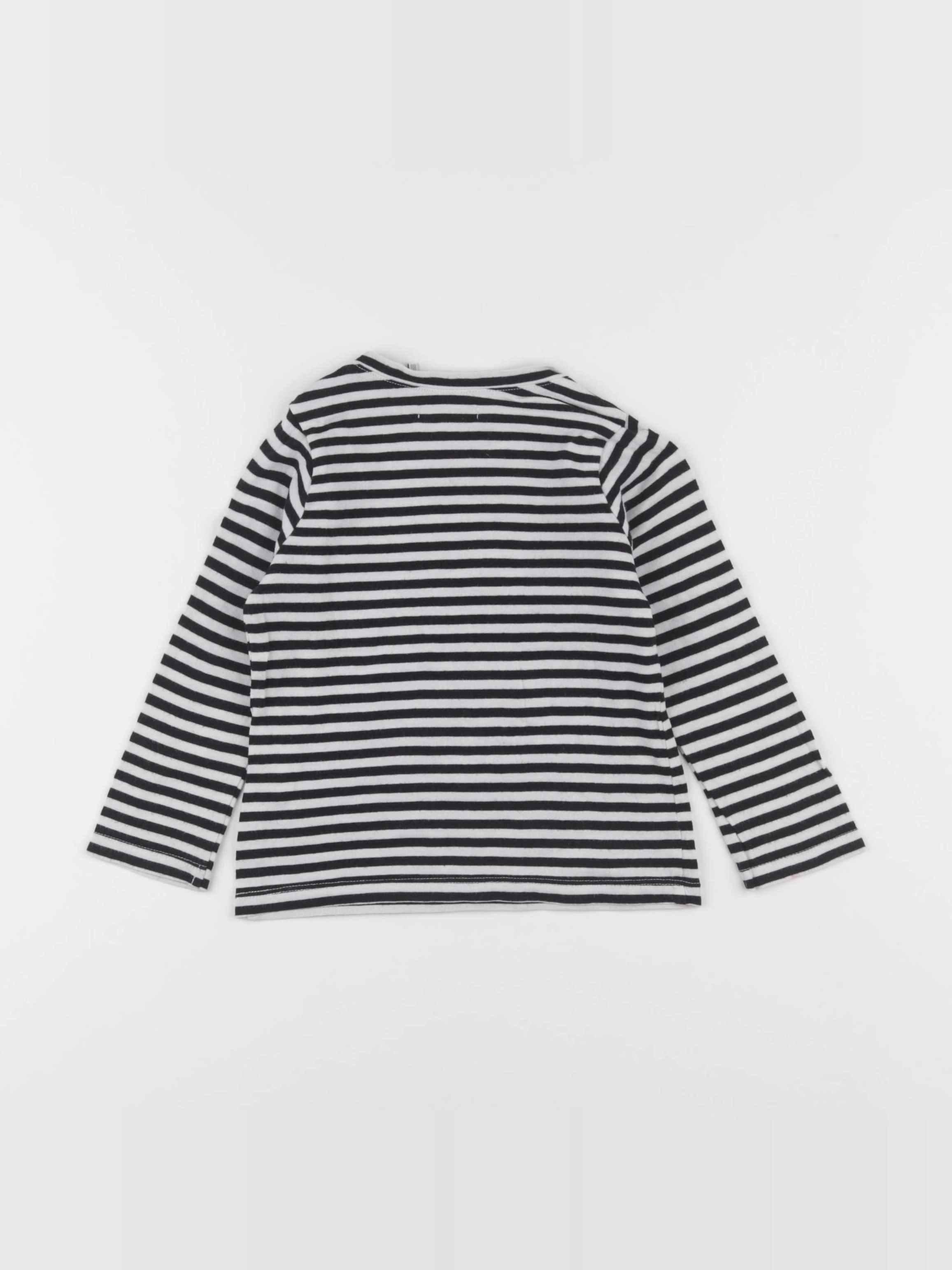 IKKS - tee-shirt blanc, noir - 18 mois