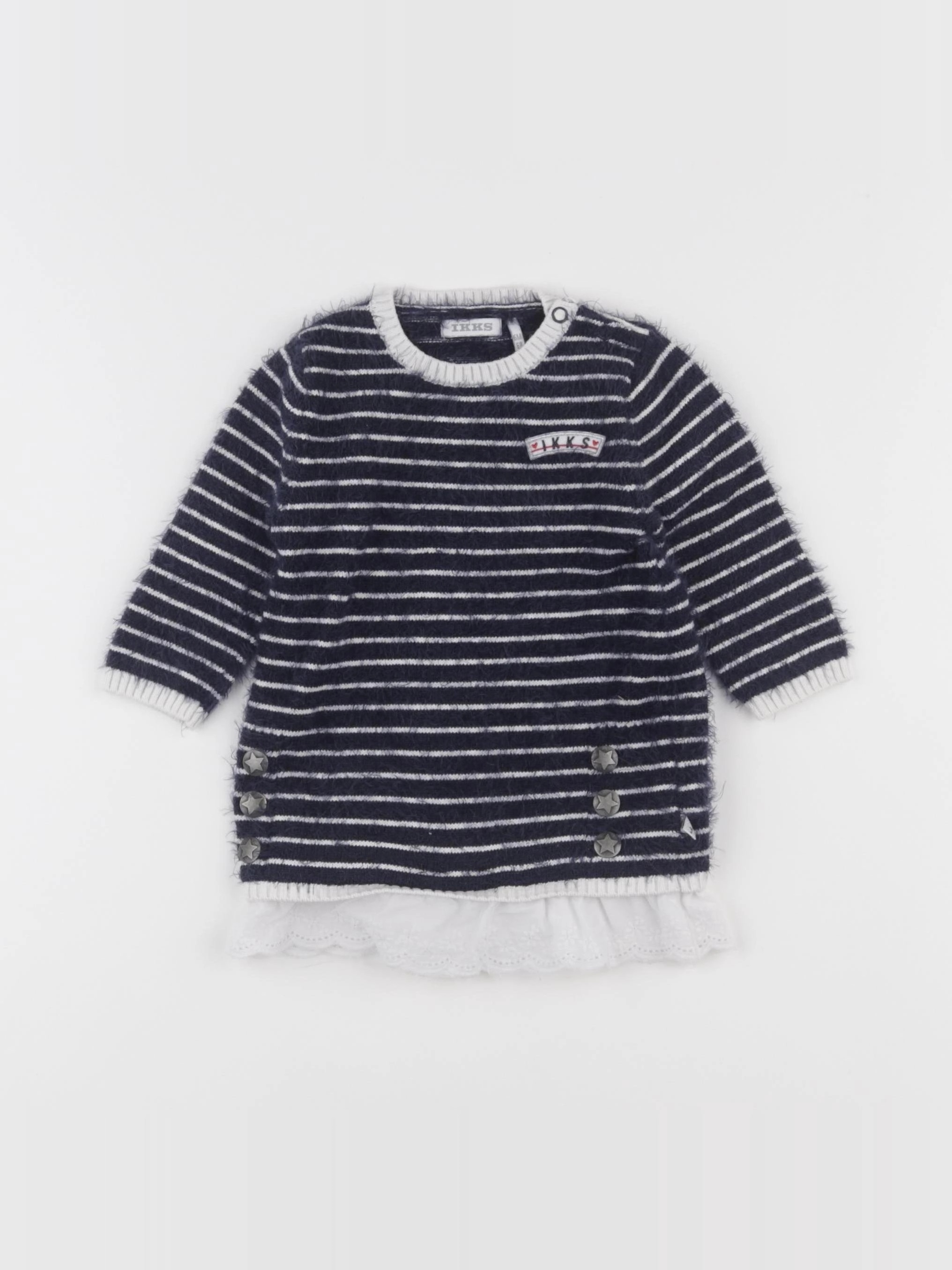 IKKS - robe bleu, blanc - 6 mois