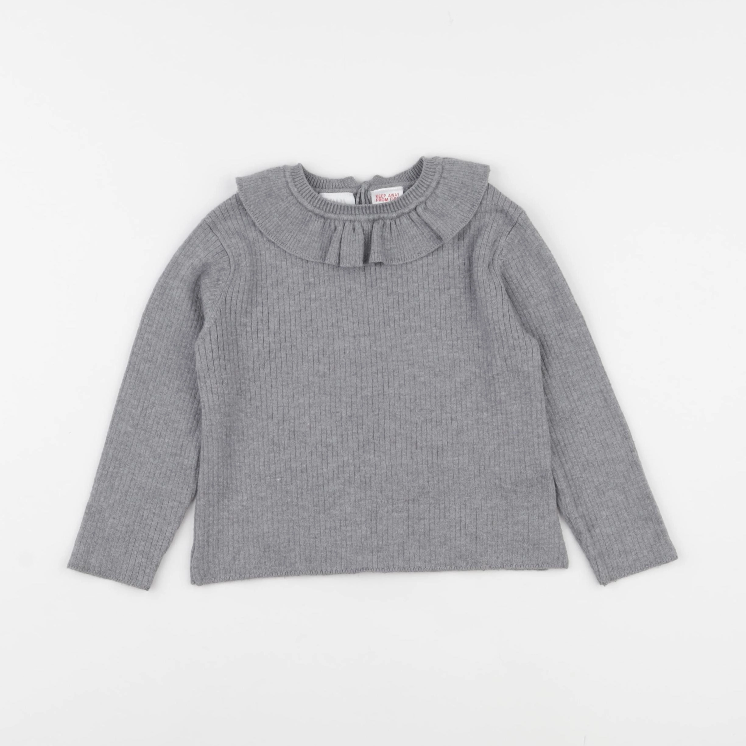 Zara - pull gris - 18/24 mois