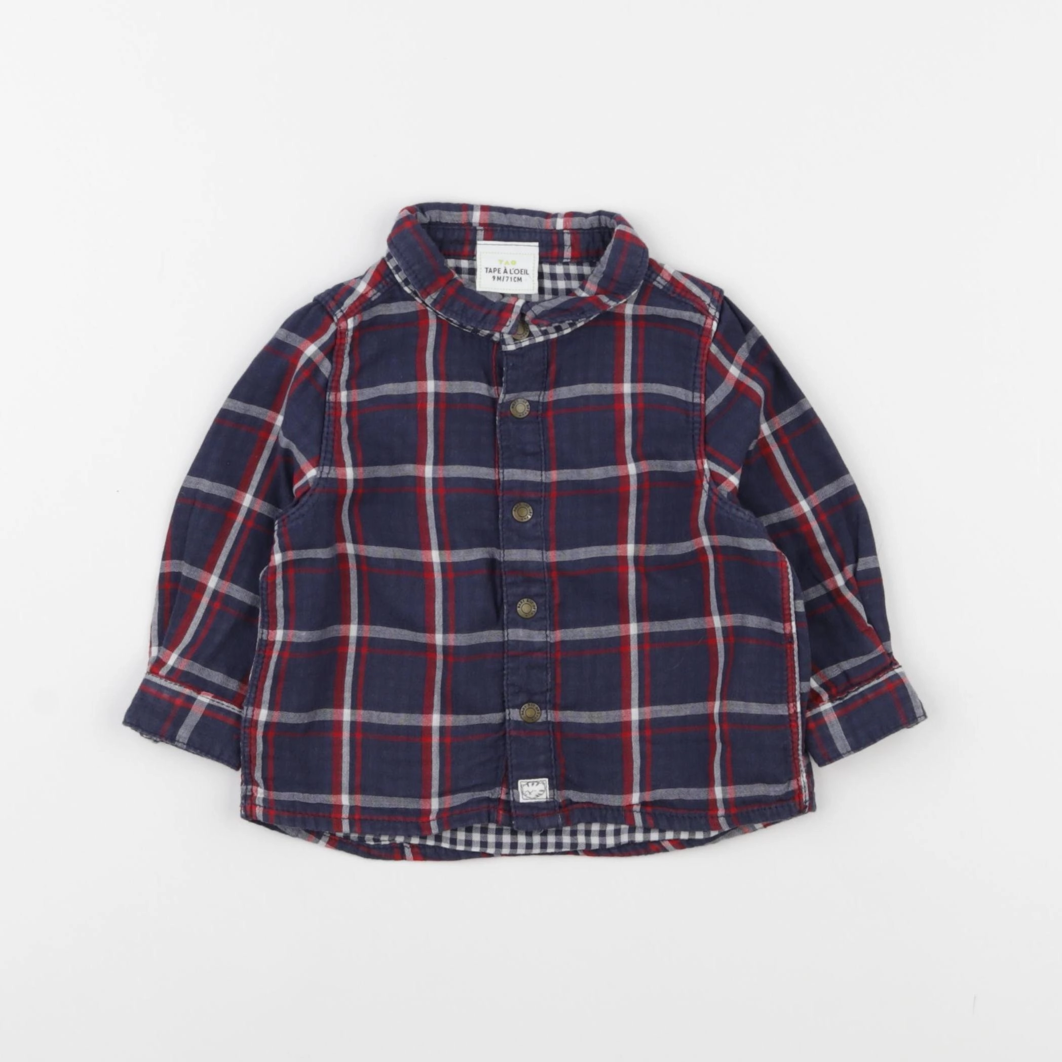 Tape à l'oeil - chemise bleu - 9 mois