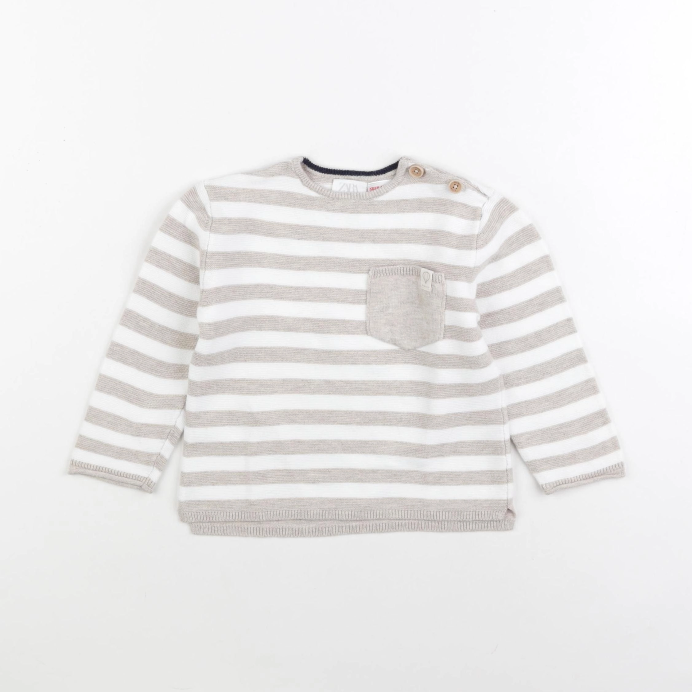 Zara - pull beige - 12/18 mois