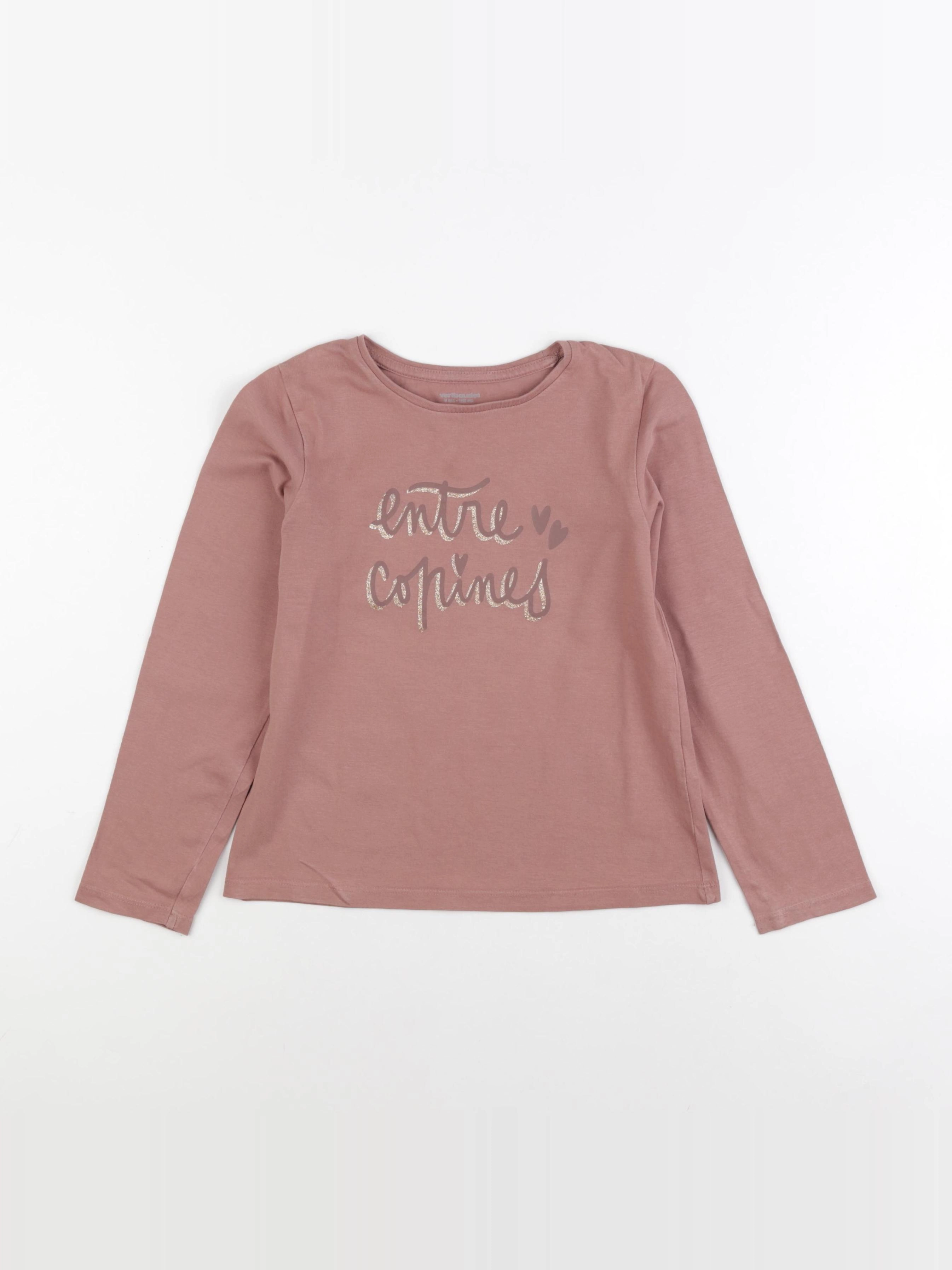 Vertbaudet - tee-shirt rose - 8 ans