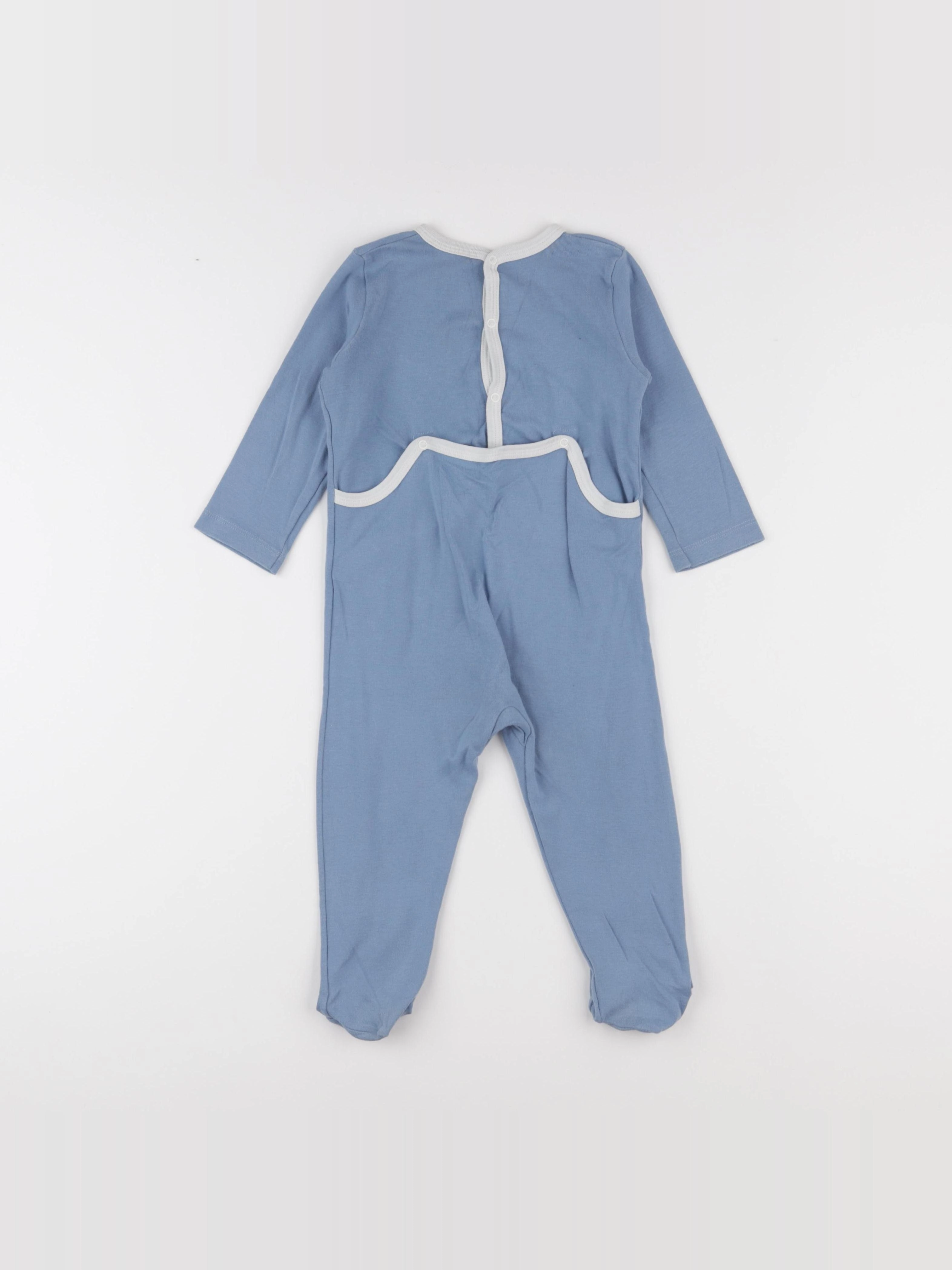 Petit Bateau - pyjama coton bleu - 18 mois